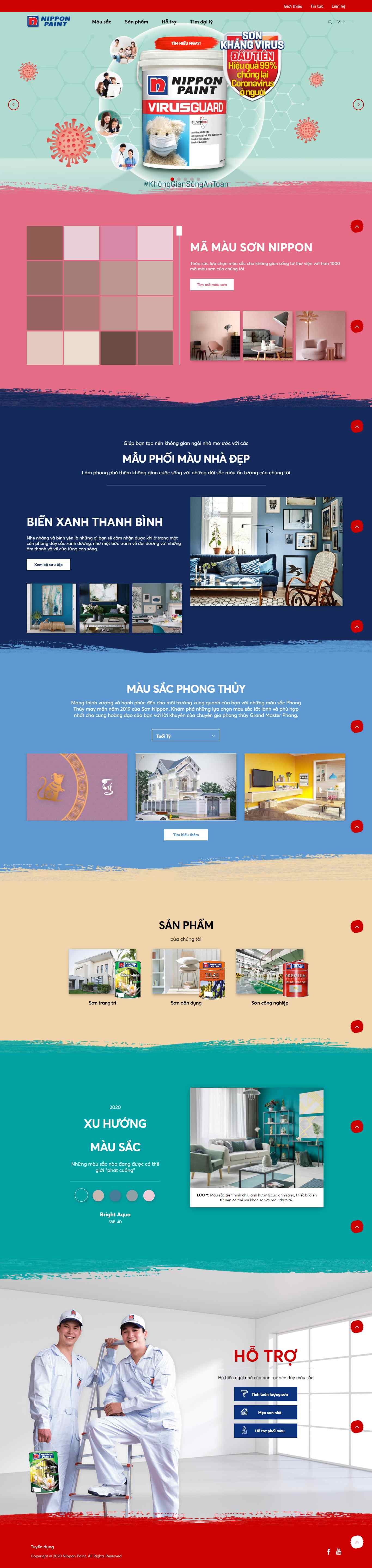 [kccpaint] Thiết kế Website web sơn ngoại thất - nipponpaintcomvn