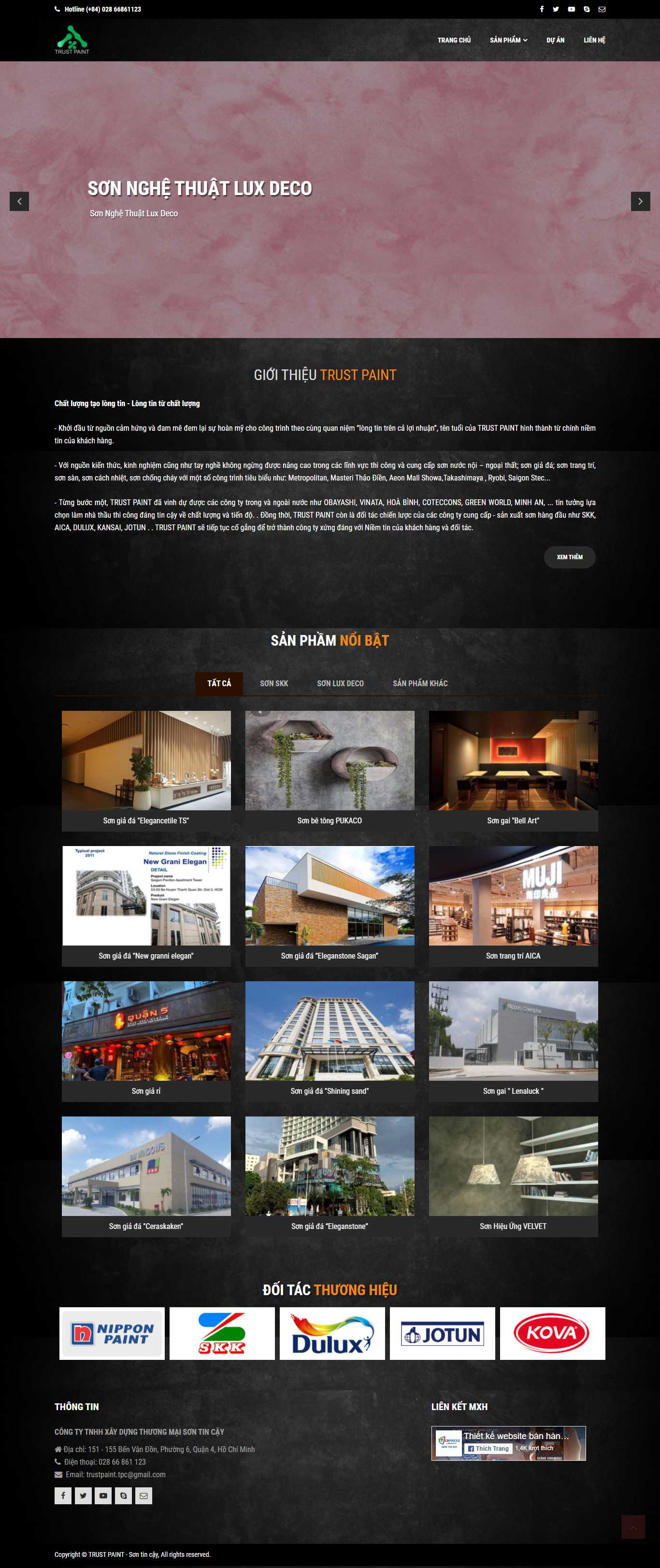 [kccpaint] Thiết kế Website web sơn ngoại thất - wwwtrustpaintcomvn