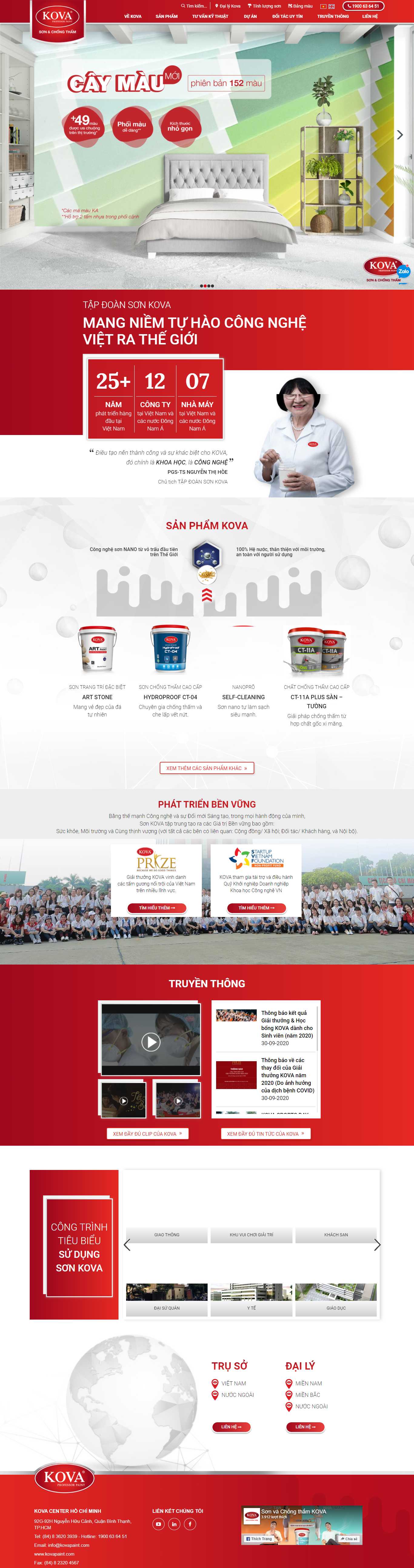 [kccpaint] Thiết kế Website web sơn ngoại thất - wwwkovapaintcom