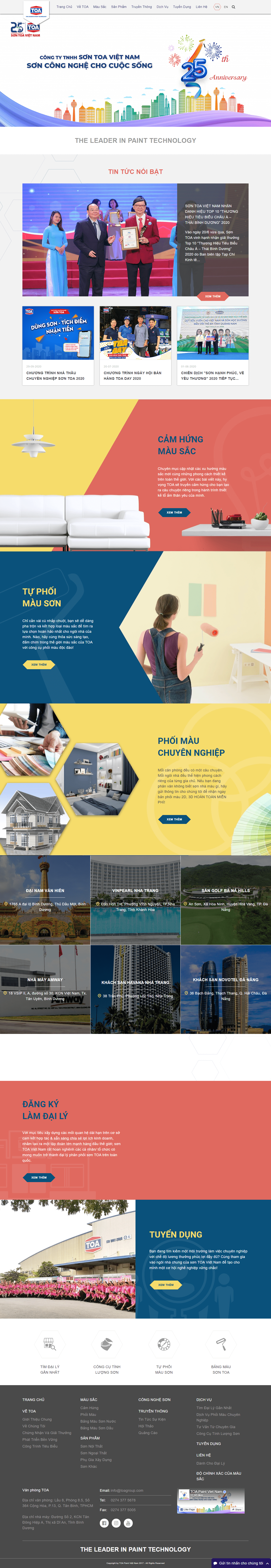 [kccpaint] Thiết kế Website web sơn ngoại thất - wwwtoagroupcomvn