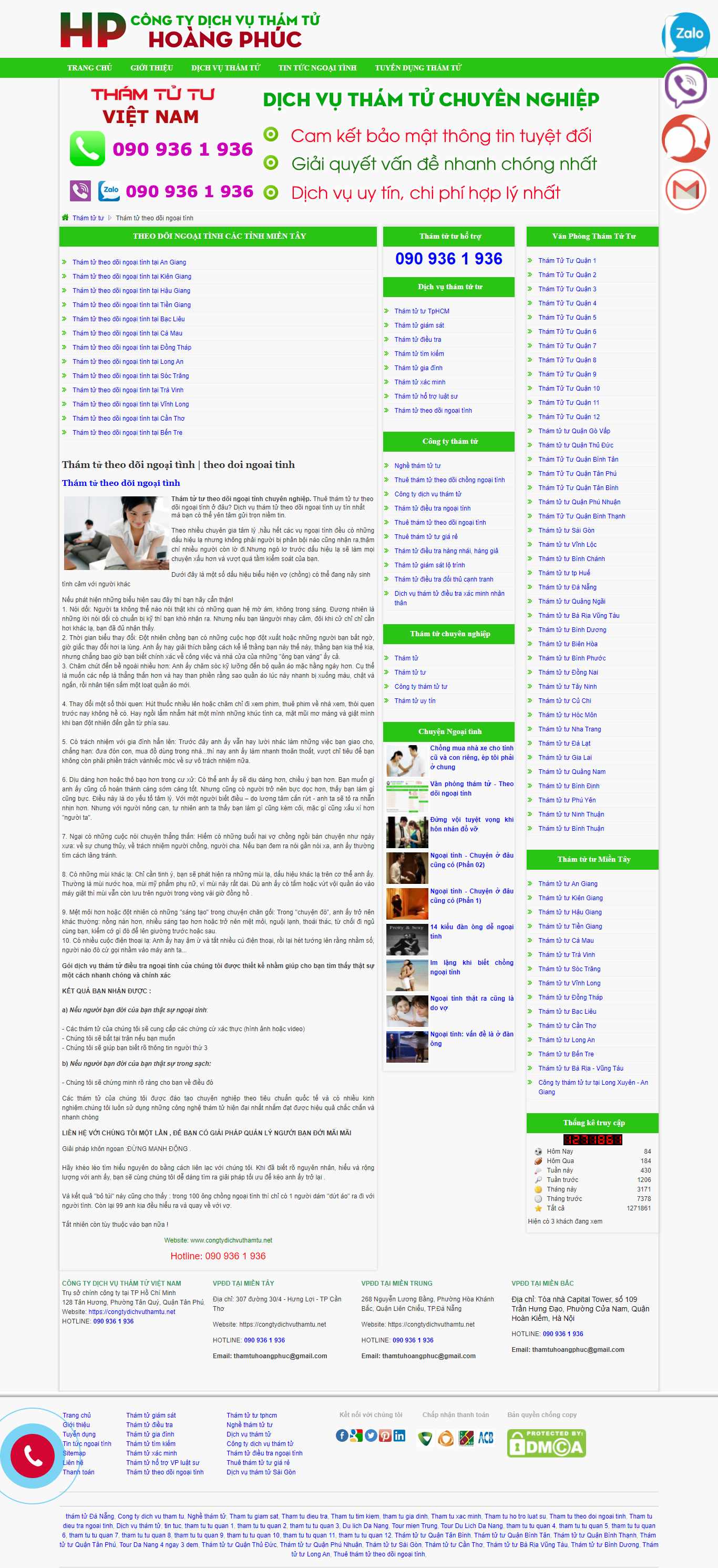 Thiết kế Website web thám tử - congtydichvuthamtunet