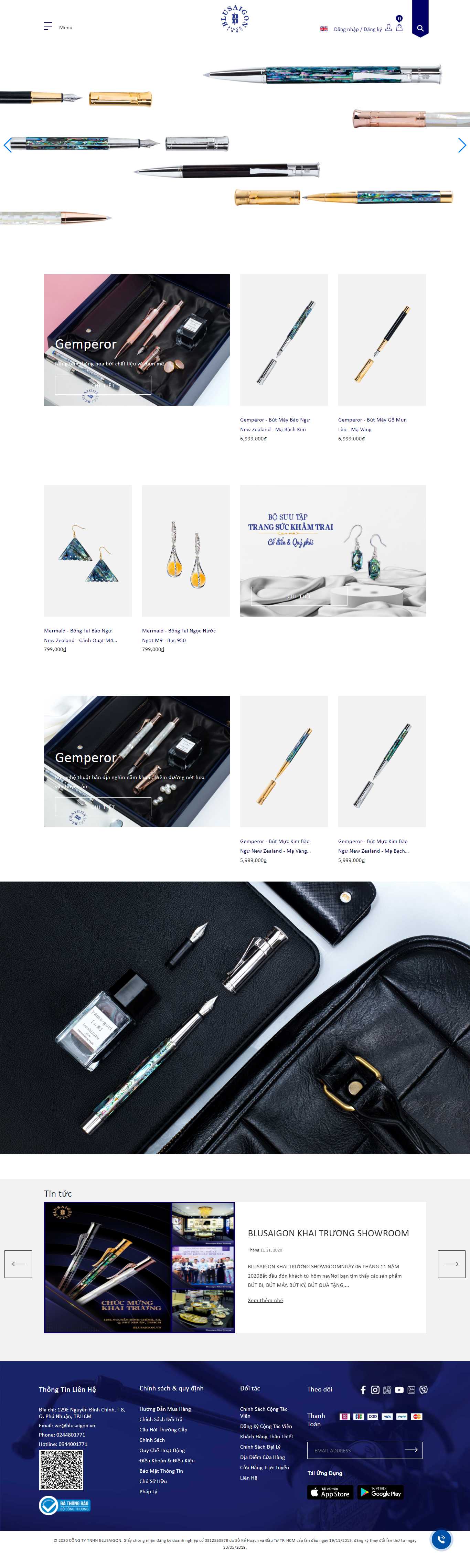 Thiết kế Website web shop quà tặng - blusaigonvn