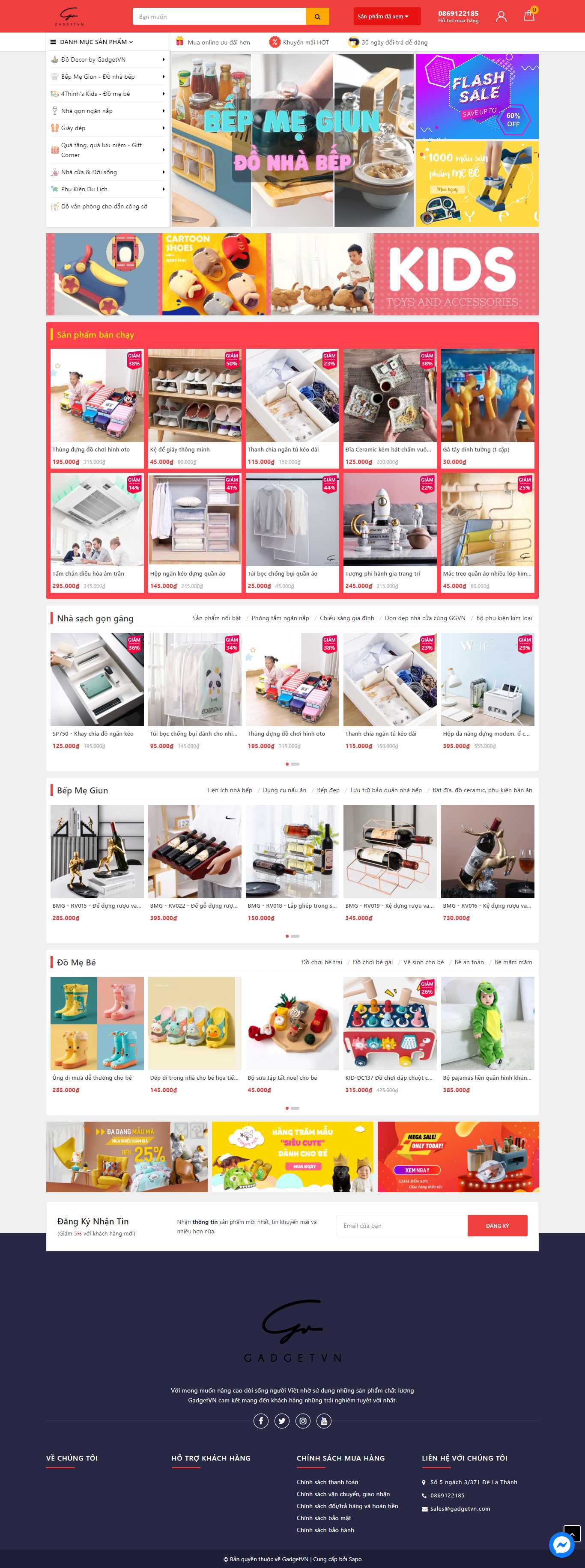 Thiết kế Website web shop quà tặng - gadgetvncom