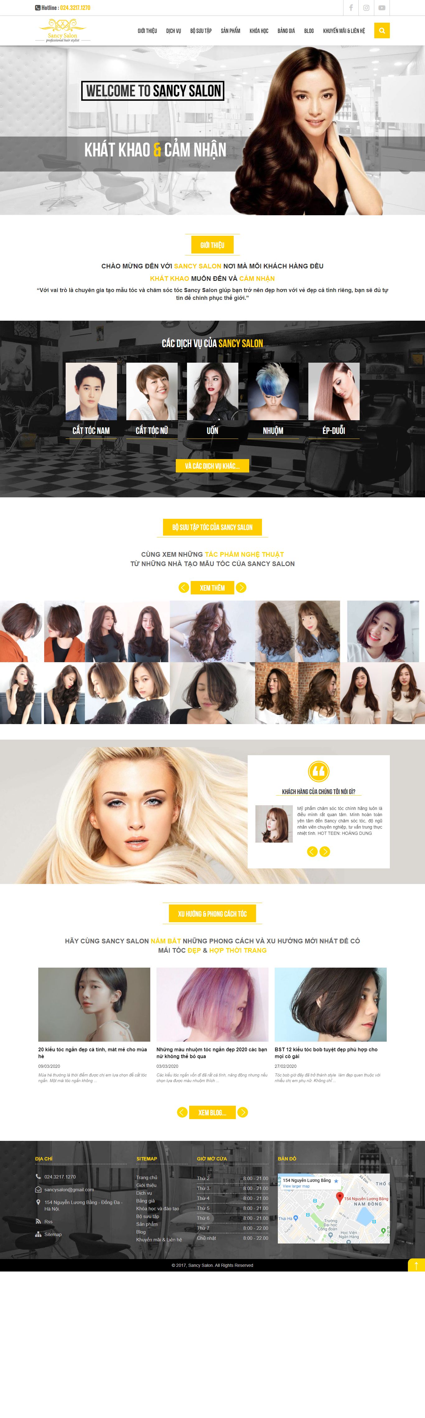 [mane-man] Thiết kế Website web salon tóc - sancysaloncom
