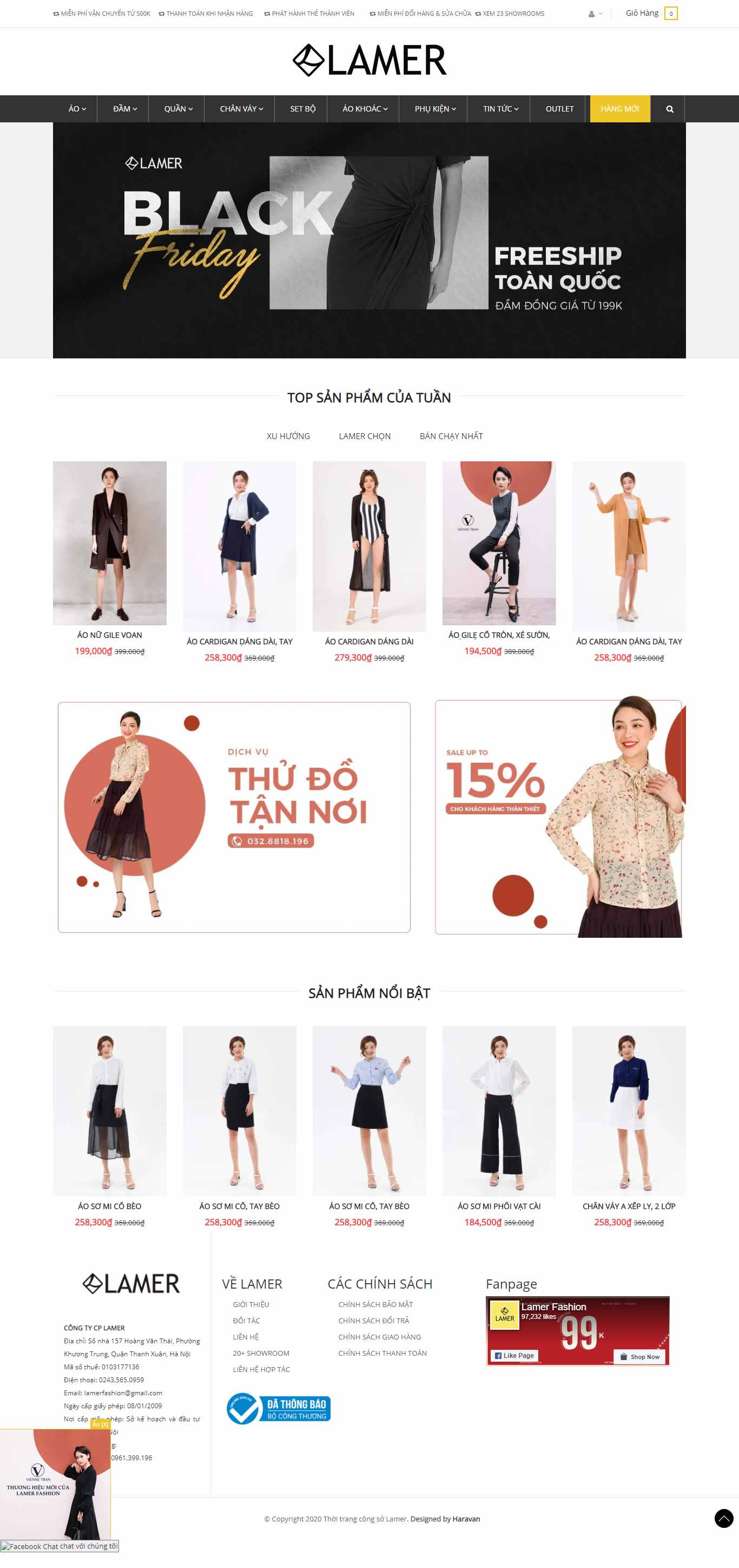 Thiết kế Website web thời trang công sở - lamerfashioncom