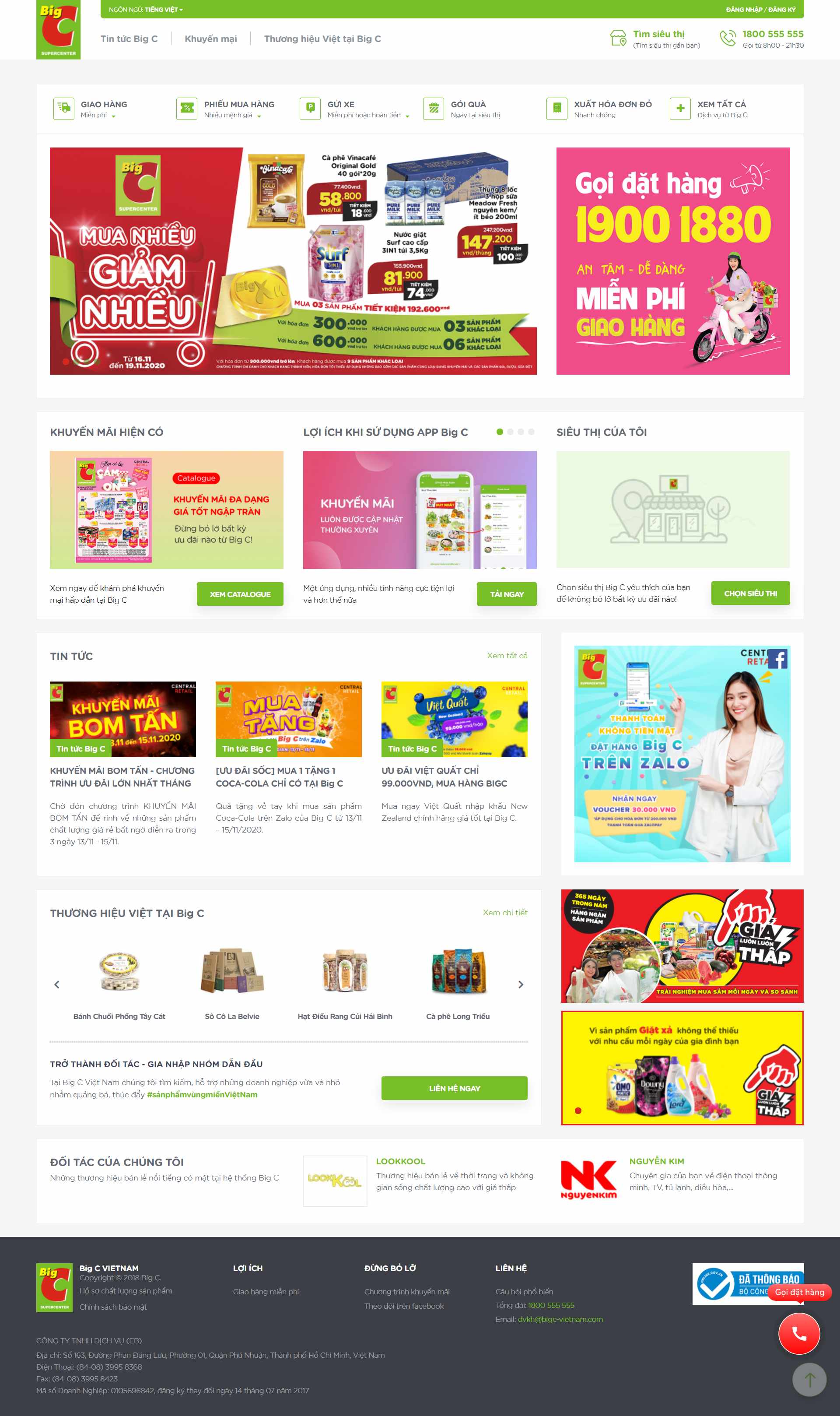 Thiết kế Website web siêu thị - wwwbigcvn