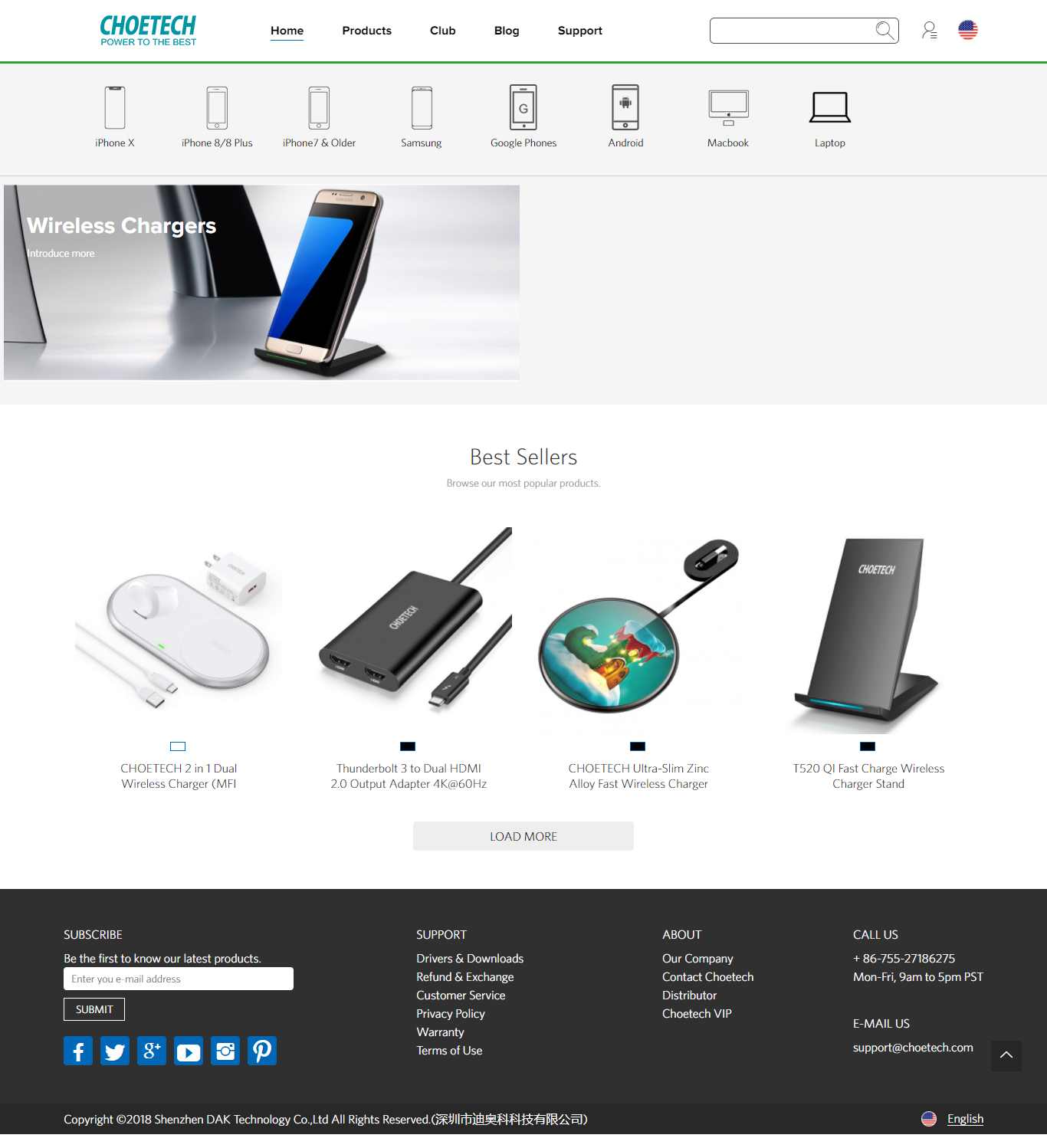 Thiết kế Website web sạc dự phòng điện thoại - wwwchoetechcom