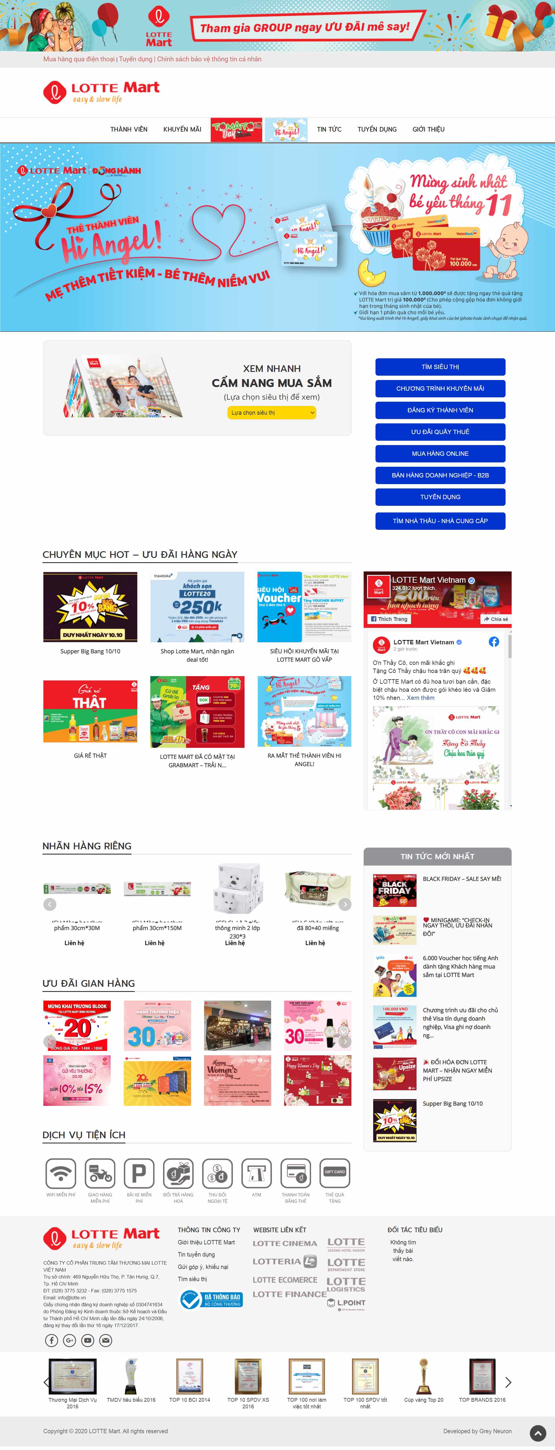 Thiết kế Website web siêu thị - lottemartcomvn