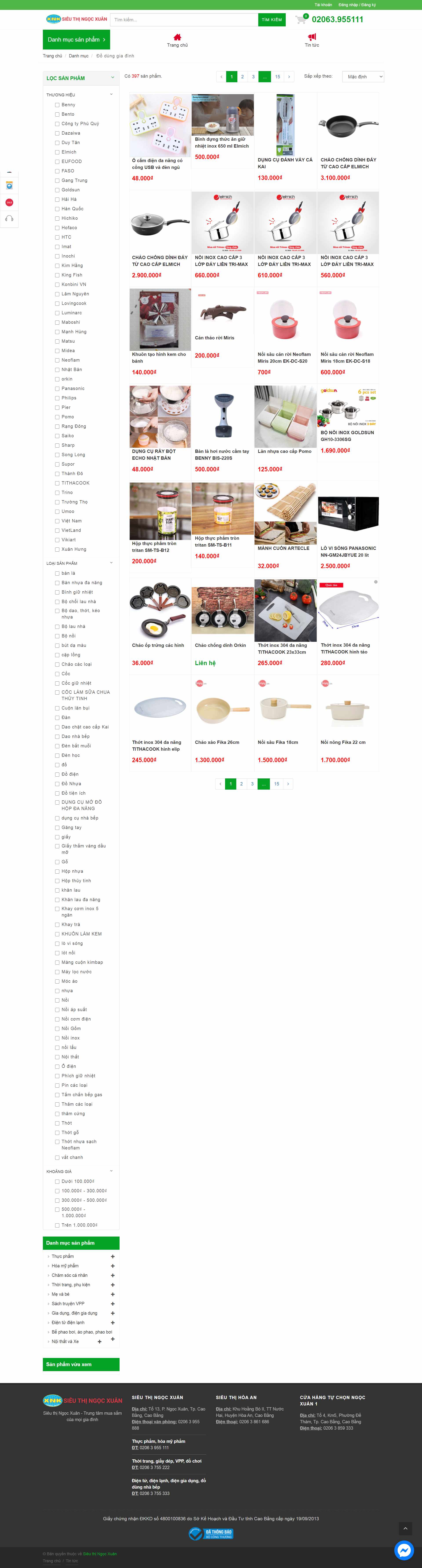 Thiết kế Website web siêu thị - sieuthingocxuancom