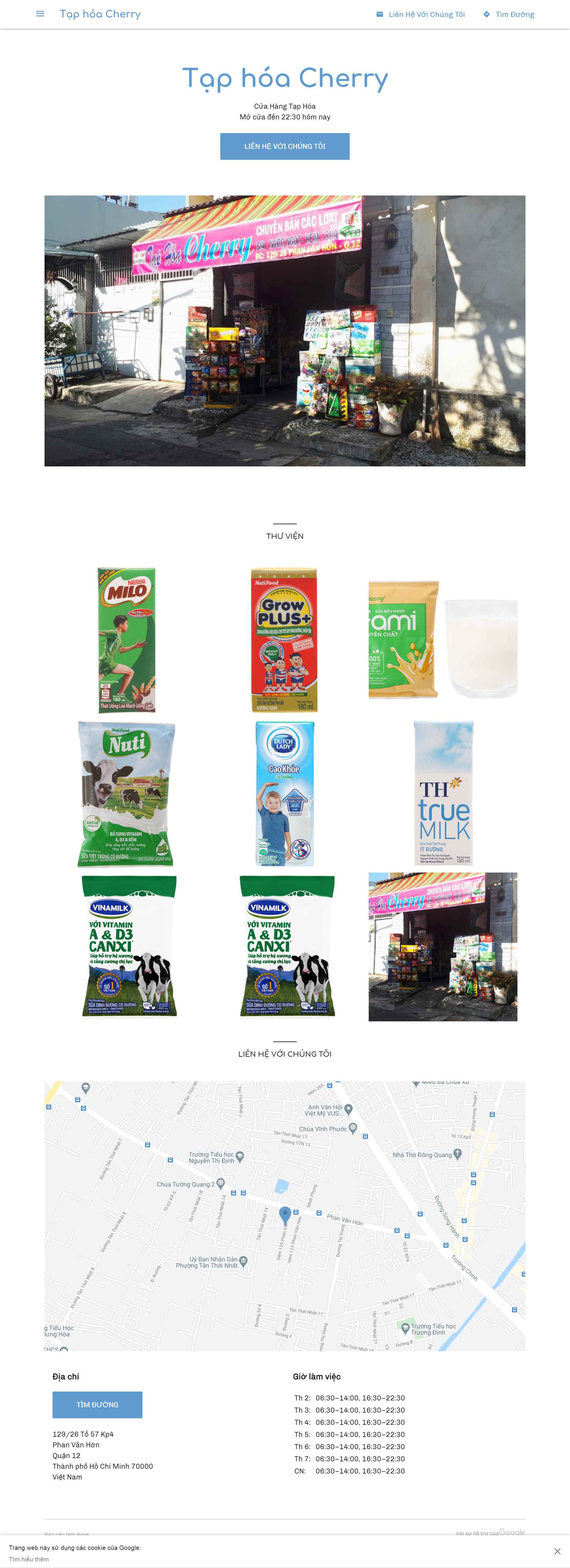 Thiết kế Website web tạp hóa - taphoacherrybusinesssite