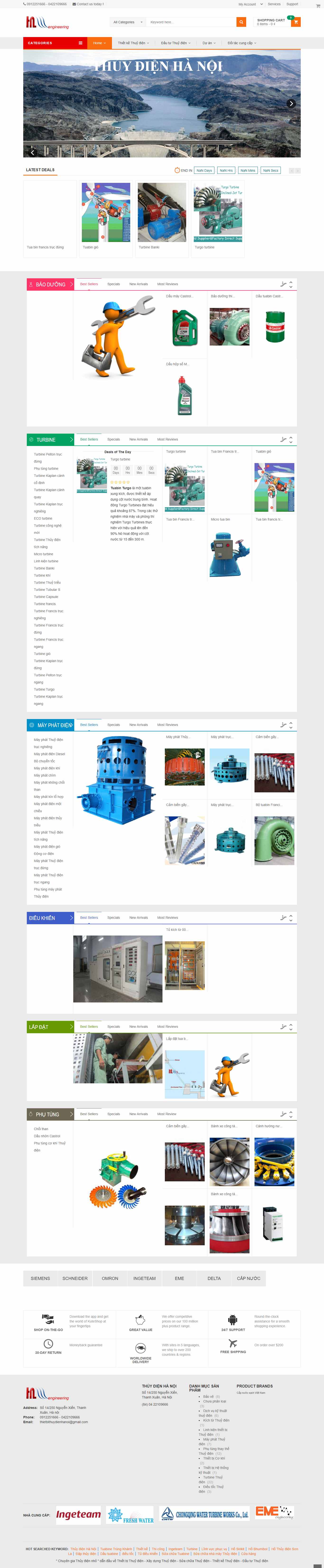 Thiết kế Website web thiết bị thủy điện - thuydienhanoicom