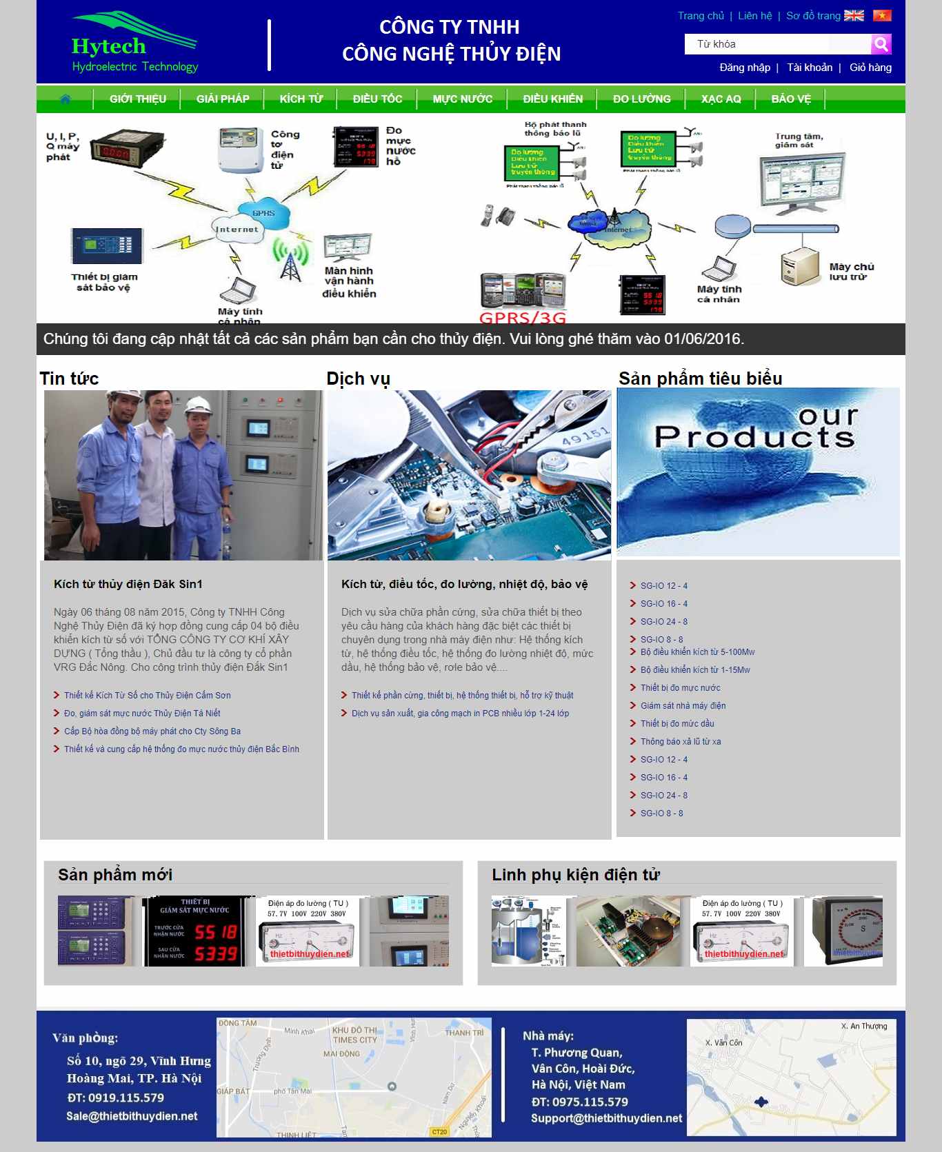 Thiết kế Website web thiết bị thủy điện - thietbithuydiennet