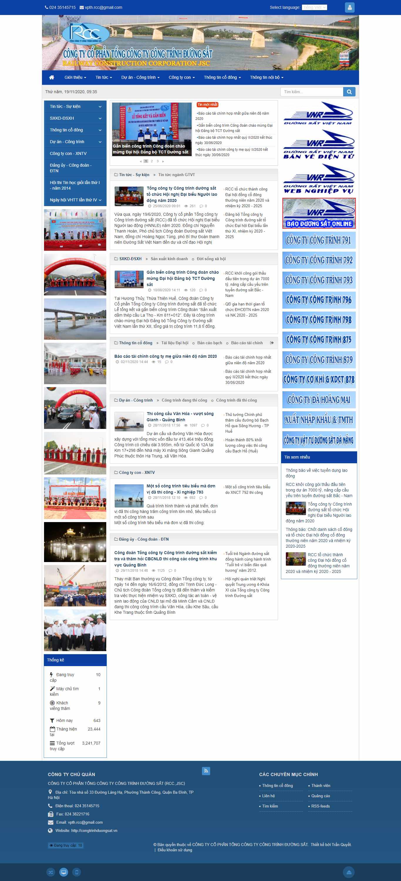 [36corp] Thiết kế Website web tổng công ty - congtrinhduongsatvn