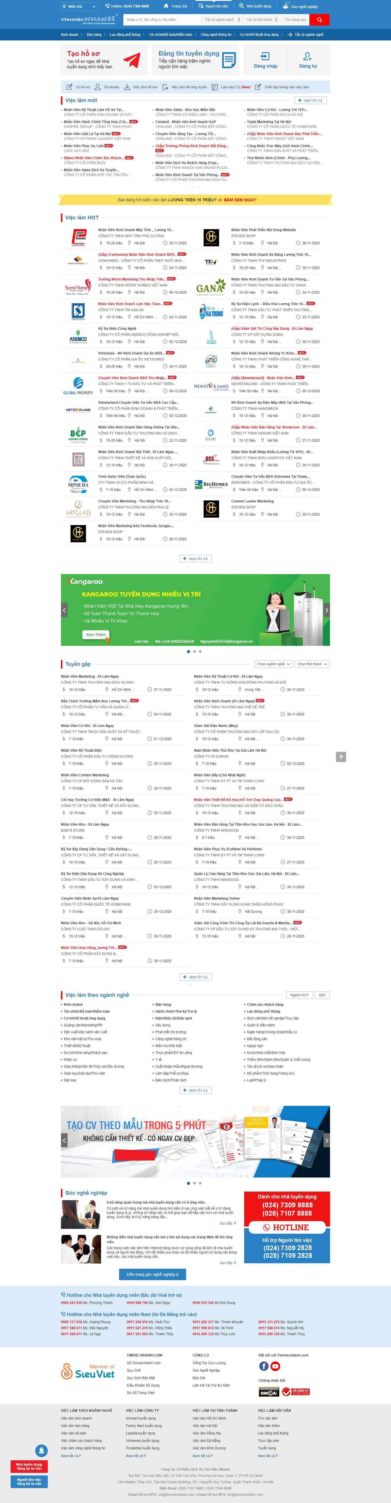 Thiết kế Website web tìm việc nhanh - wwwtimviecnhanhcom