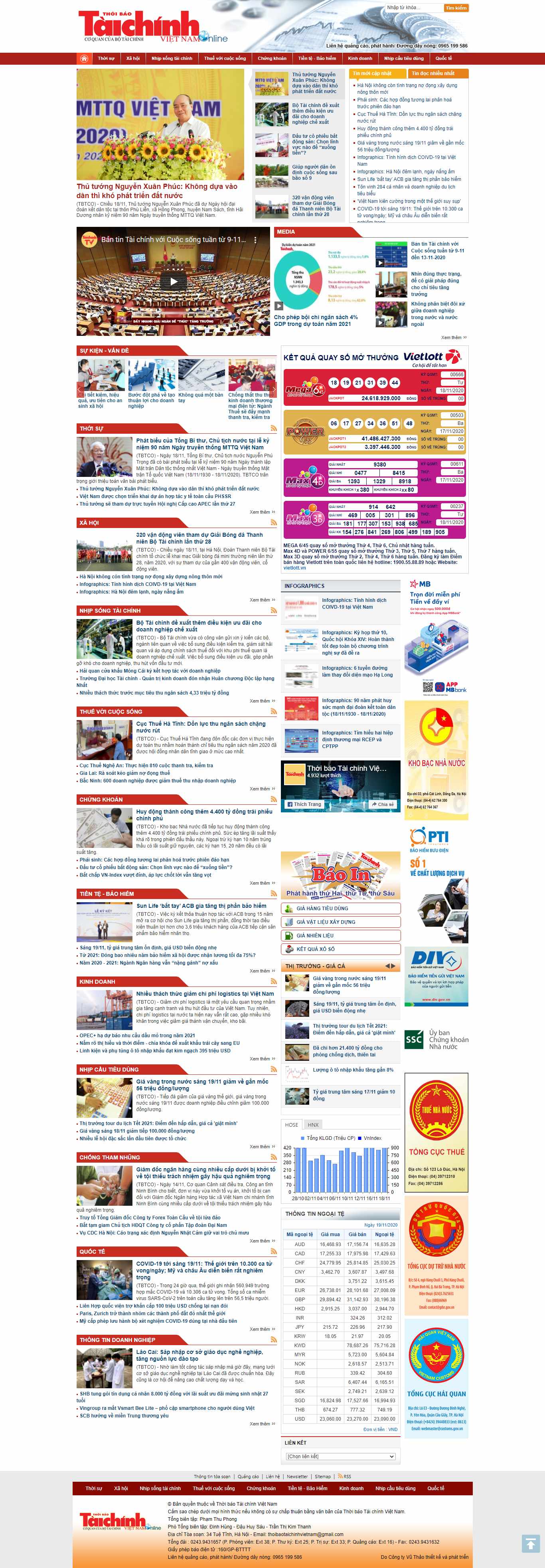 Thiết kế Website web tòa soạn báo - thoibaotaichinhvietnamvn