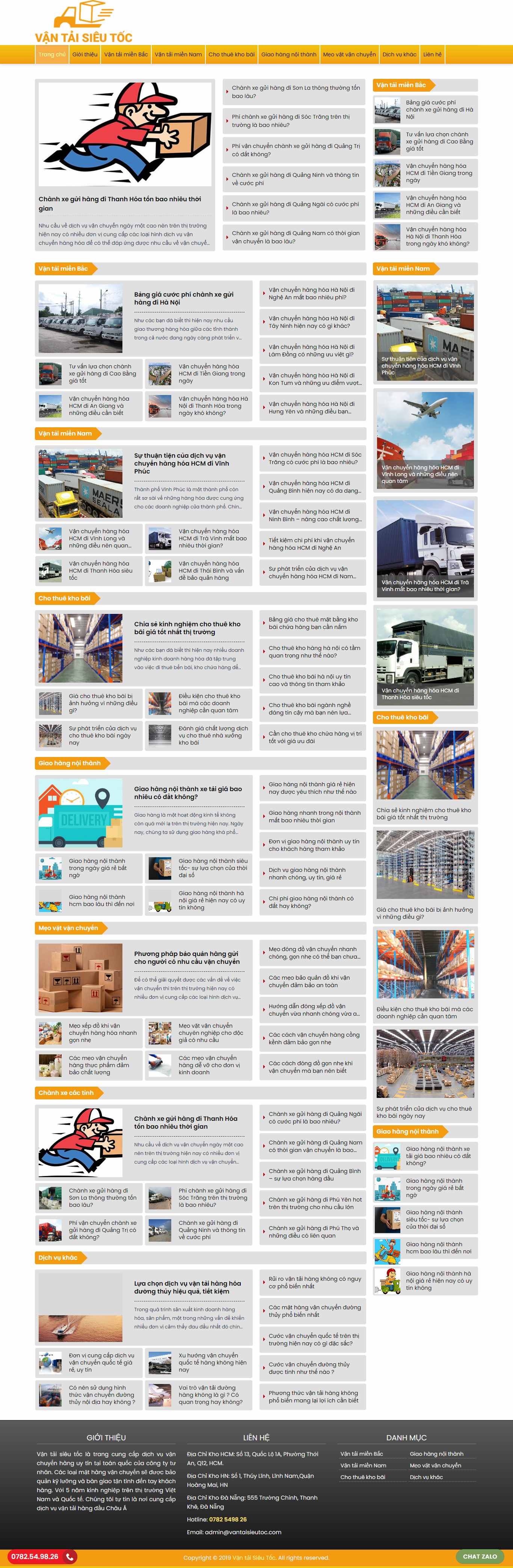 Thiết kế Website web thuê kho bãi - vantaisieutoccom