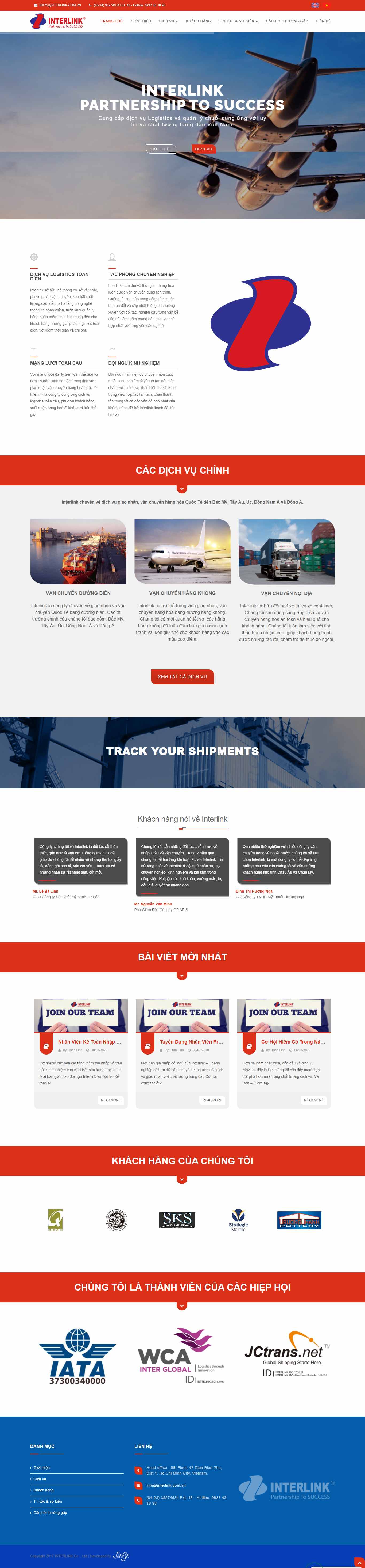 Thiết kế Website web thuê kho bãi - interlinkcomvn