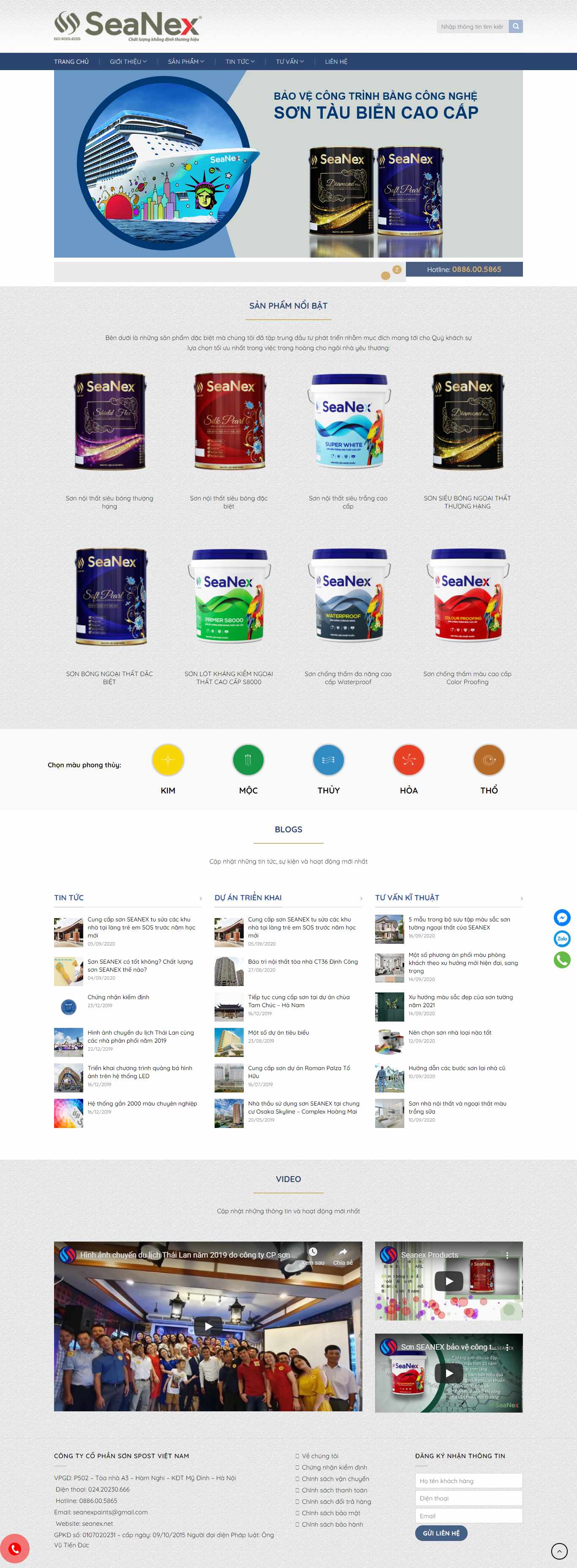 [sonnhahanoi] Thiết kế Website web tập đoàn sơn - seanexnet