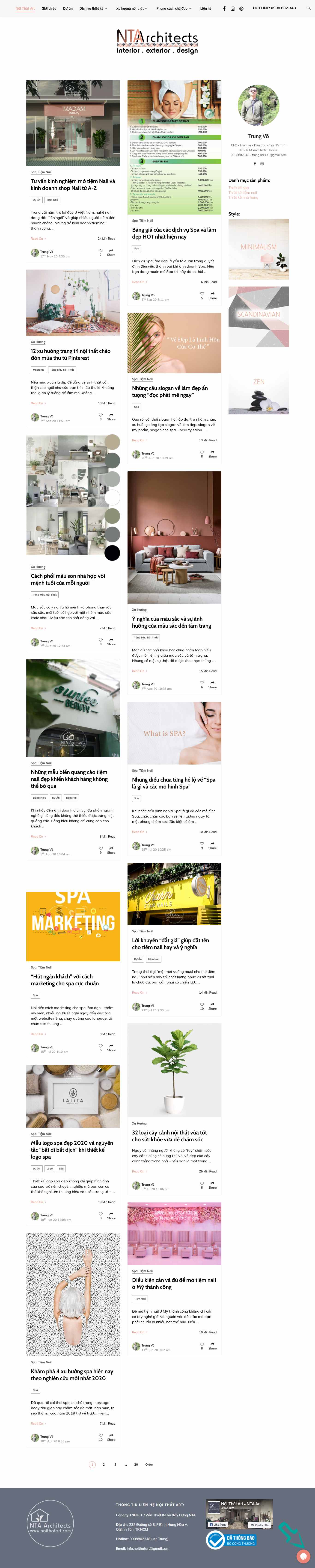 Thiết kế Website web tiệm nails - noithatartcom