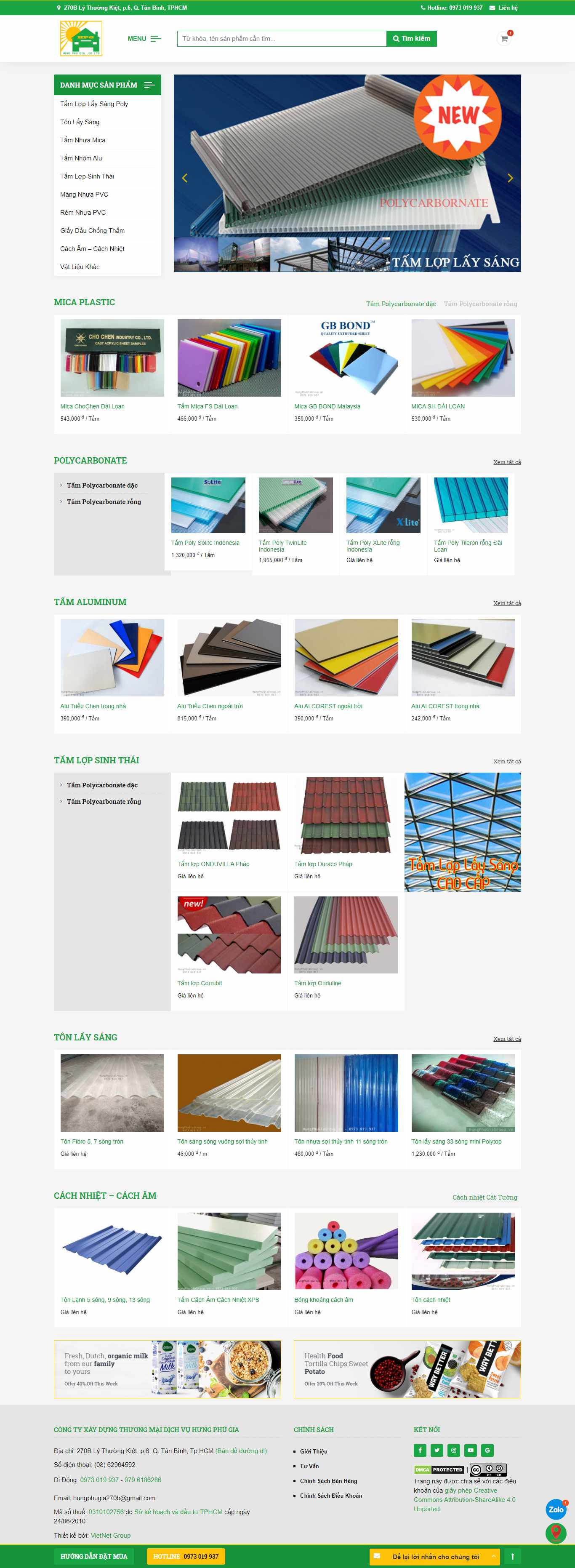 Thiết kế Website web tấm lợp thông minh - hungphugiagroupvn