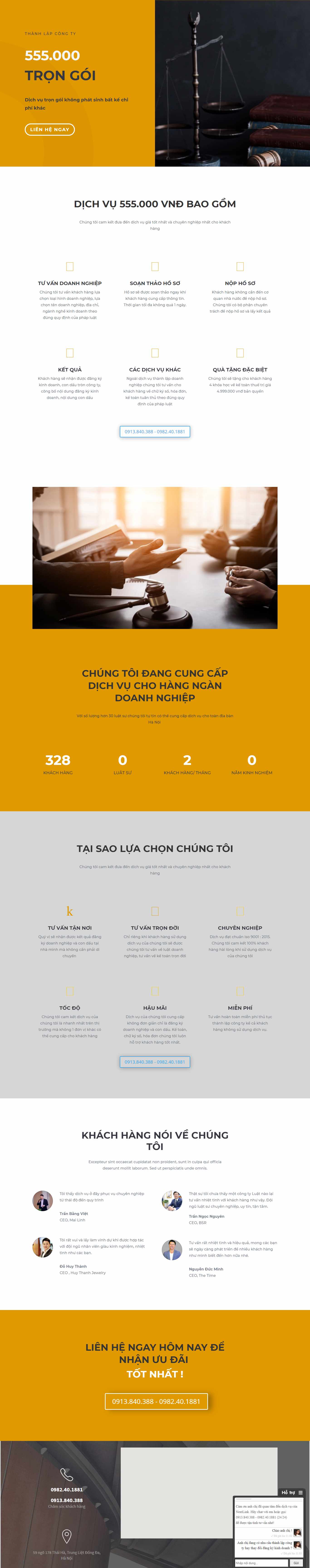 Thiết kế Website web thành lập công ty - thanhlapcongtytoanquoccom