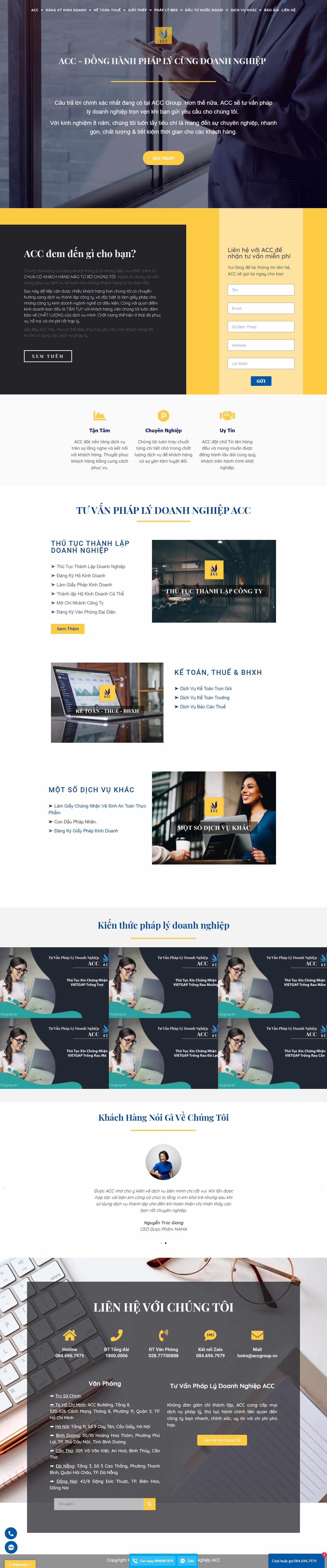 Thiết kế Website web thành lập công ty - accgroupvn