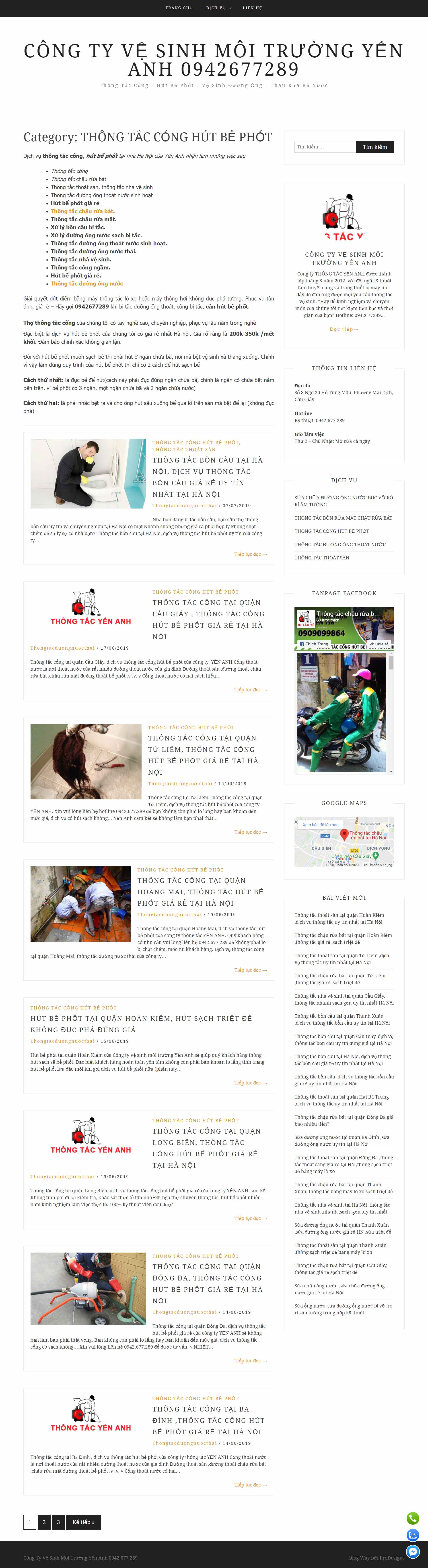 Thiết kế Website web thông tắc cống - thongtacduongnuocthaicom