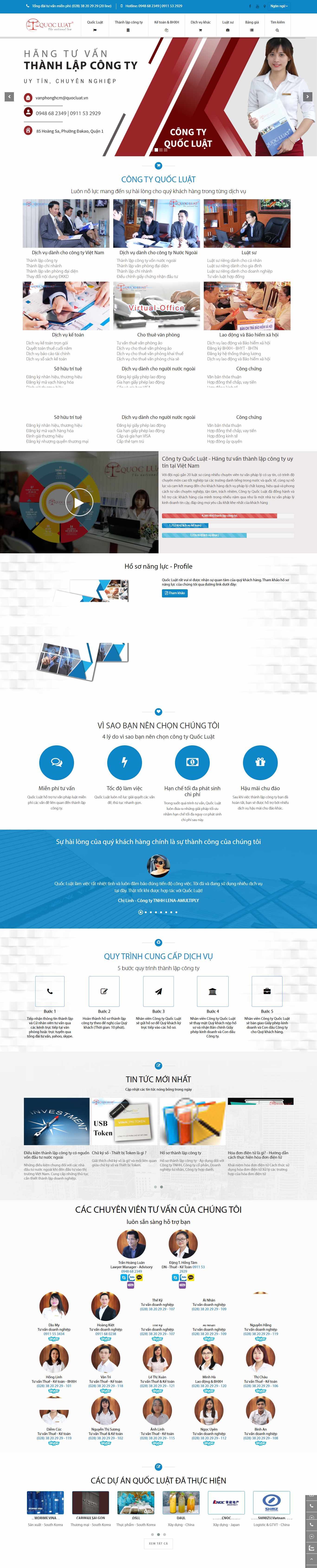 Thiết kế Website web thành lập công ty - quocluatvn