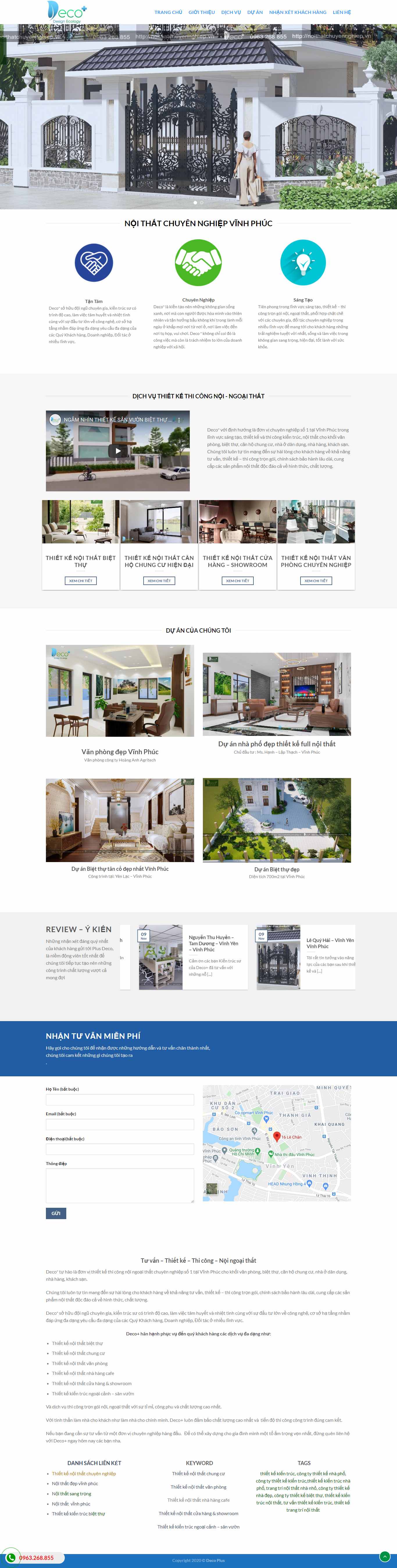 Thiết kế Website web trang chí nội thất - landingnoithatchuyennghiepvn