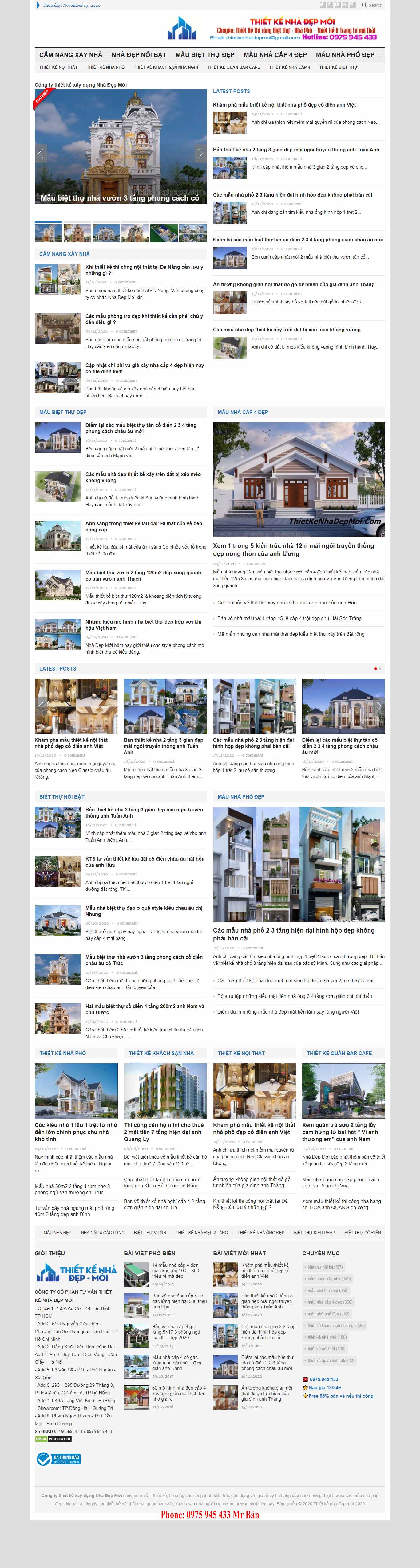 Thiết kế Website web trang trí nội thất - thietkenhadepmoicom