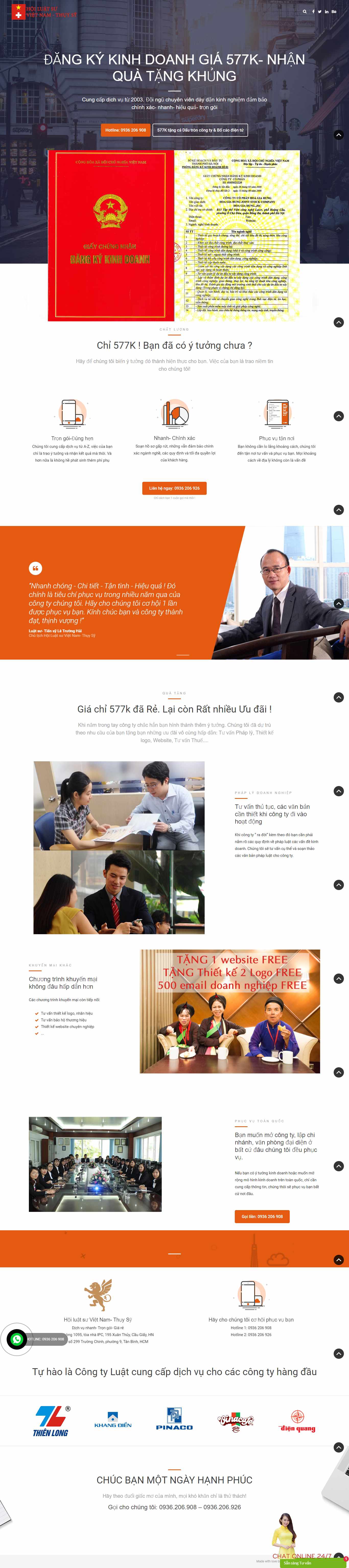 Thiết kế Website web thành lập doanh nghiệp - luatsuvietnam-thuysytop