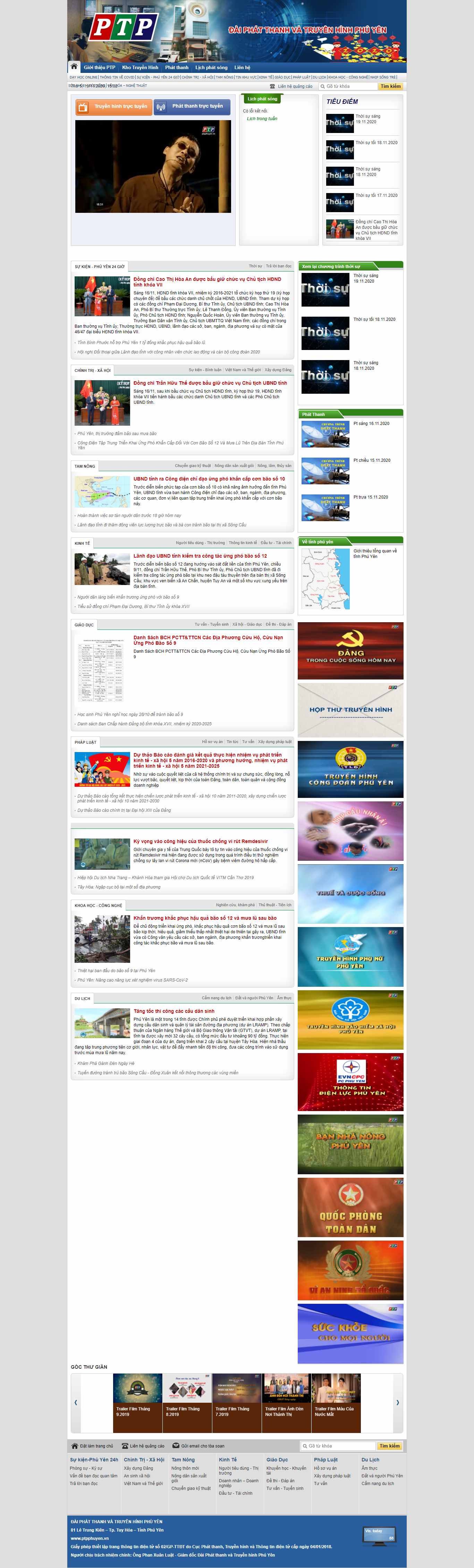 Thiết kế Website web thời sự - wwwptpphuyenvn
