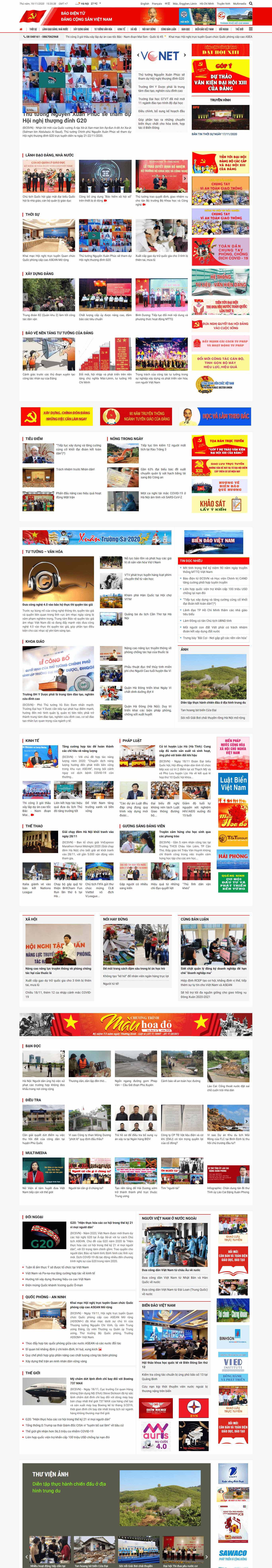 Thiết kế Website web thời sự - dangcongsanvn