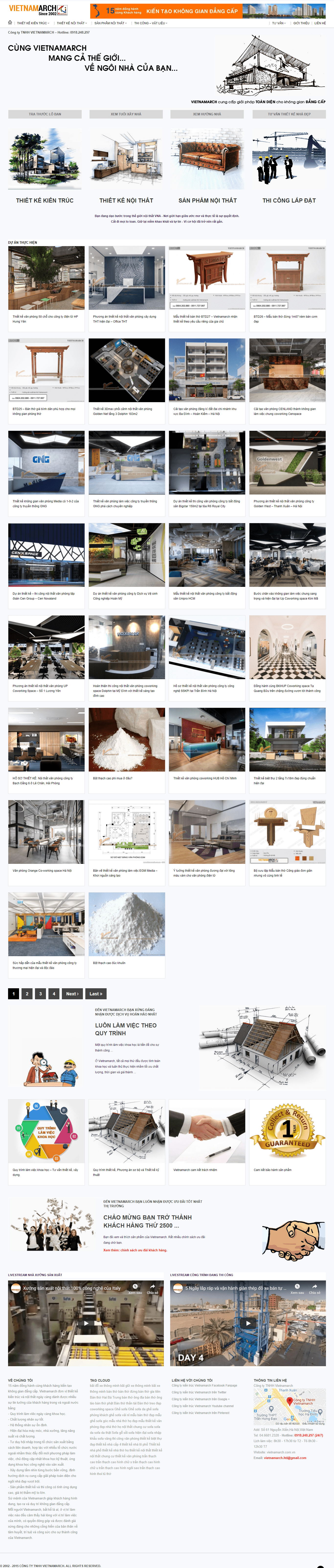 Thiết kế Website web thạch cao tự nhiên - vietnamarchcomvn