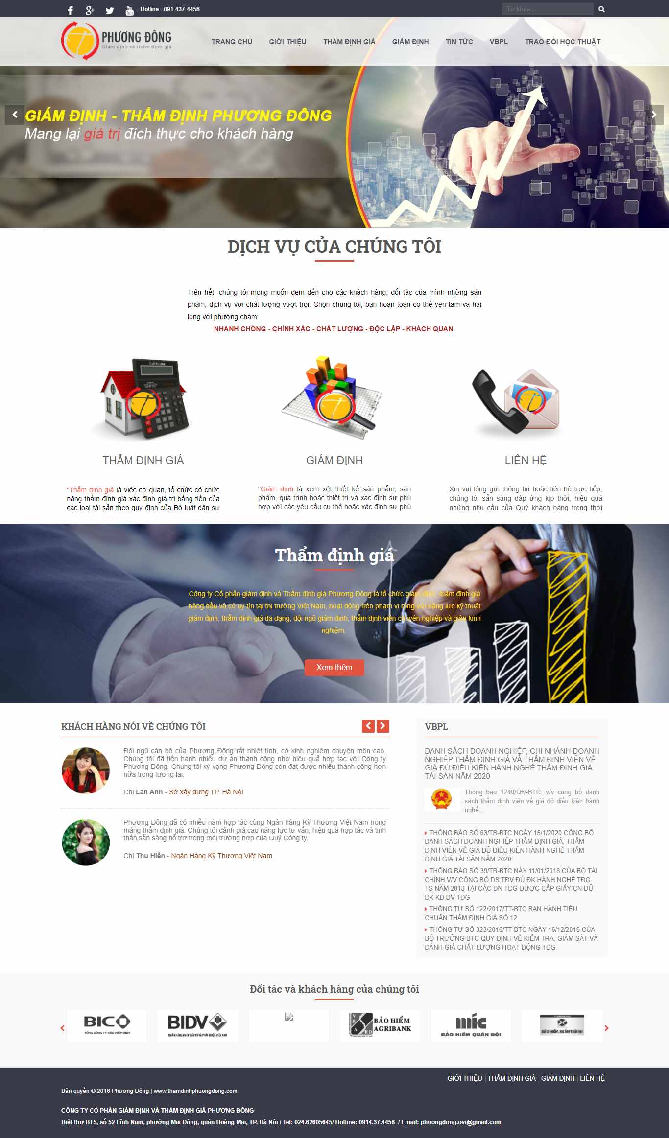 Thiết kế Website web thẩm định sản phẩm - thamdinhphuongdongcom