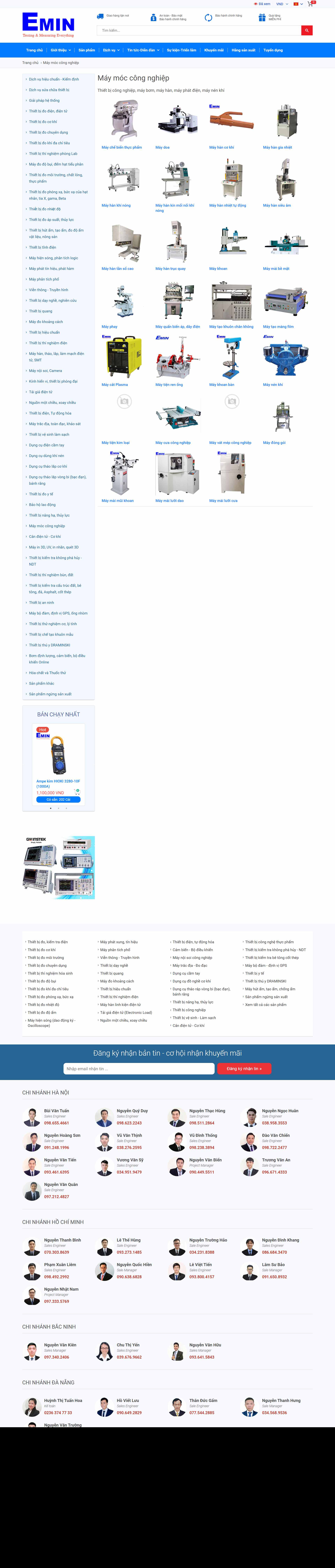 Thiết kế Website web thiết bị công nghiệp - eminvn