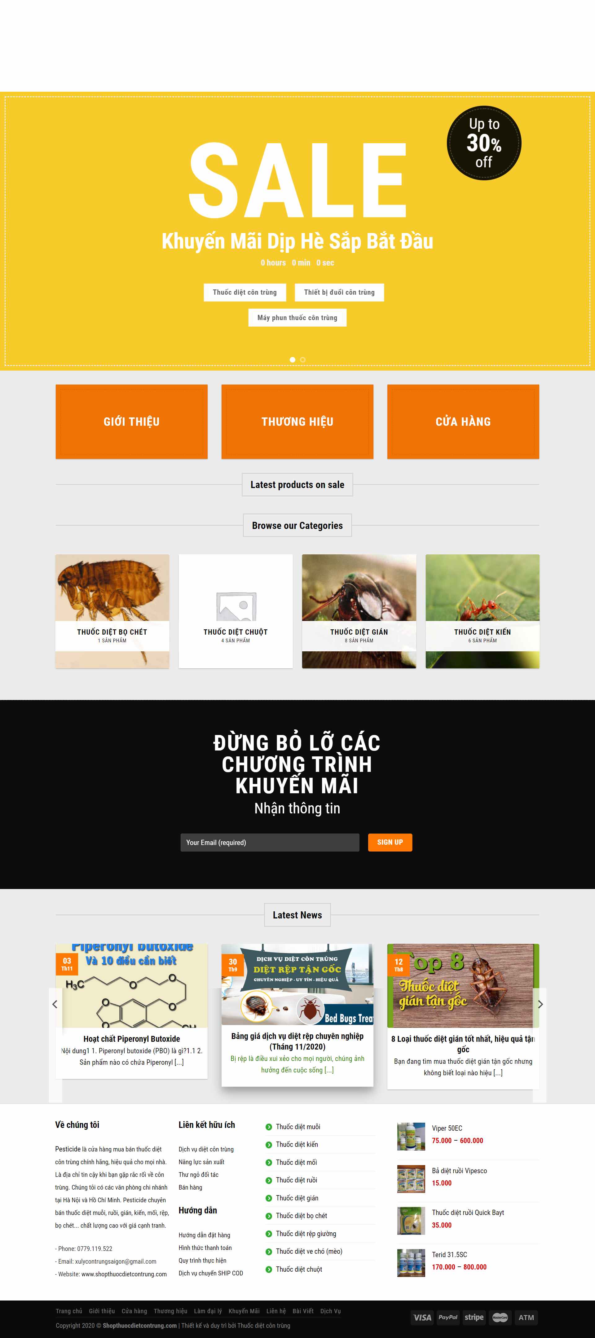 Thiết kế Website web thuốc diệt côn trùng - shopthuocdietcontrungcom