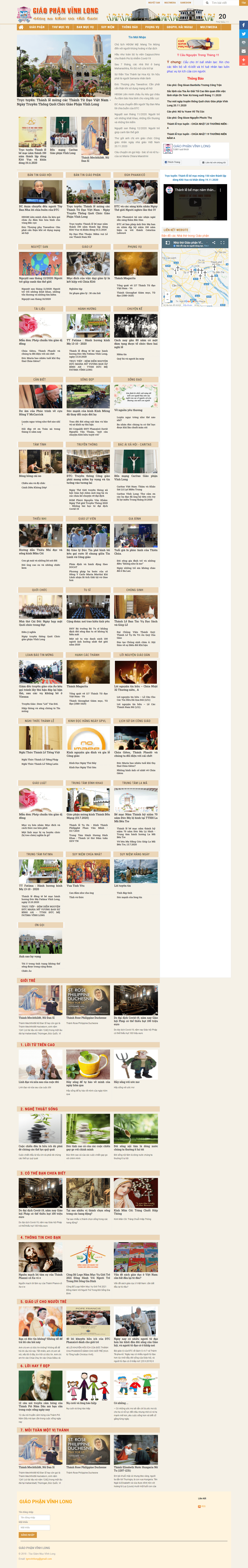 Thiết kế Website web thiên chúa giáo - giaophanvinhlongnet