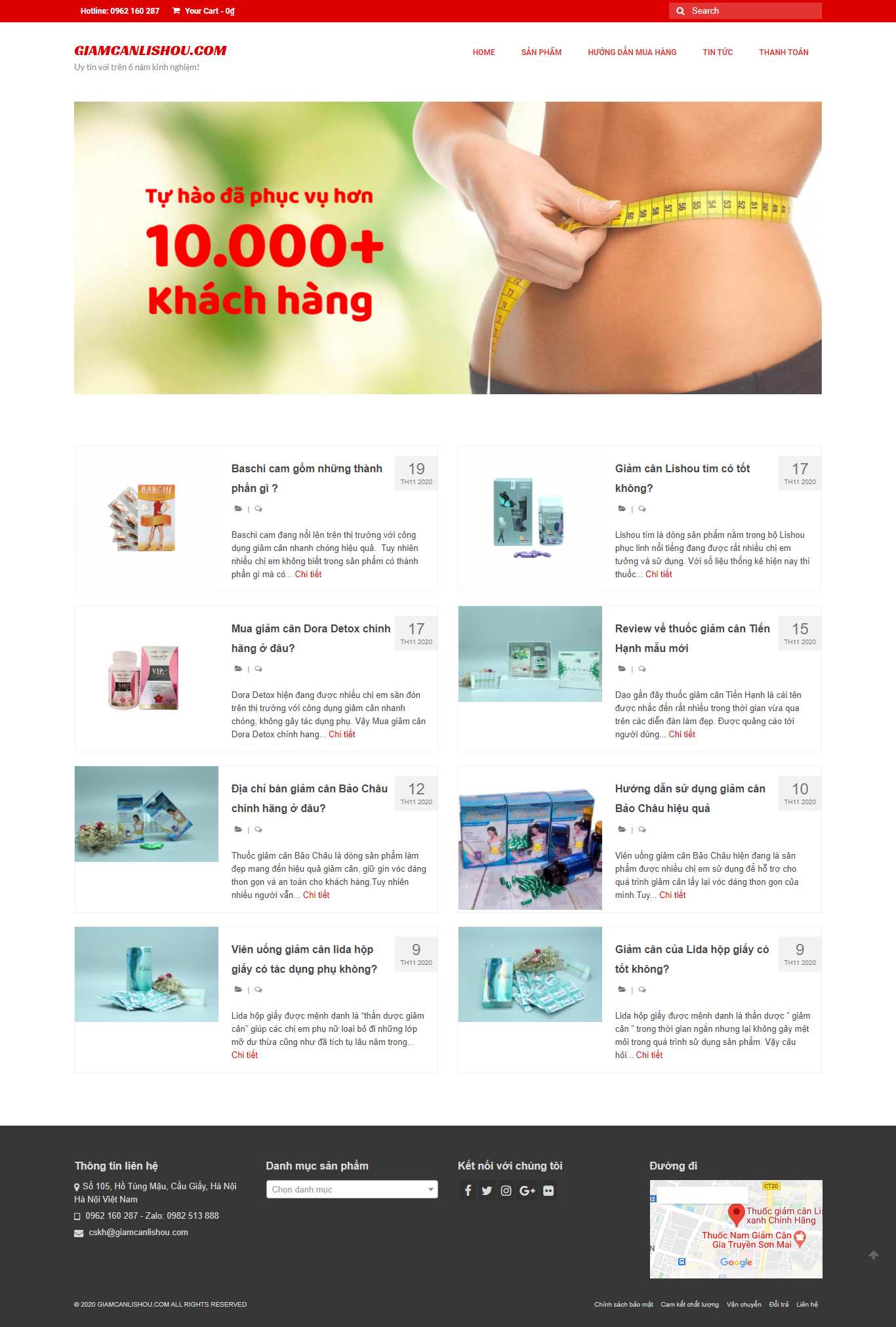 Thiết kế Website web thuốc giảm cân - wwwgiamcanlishoucom