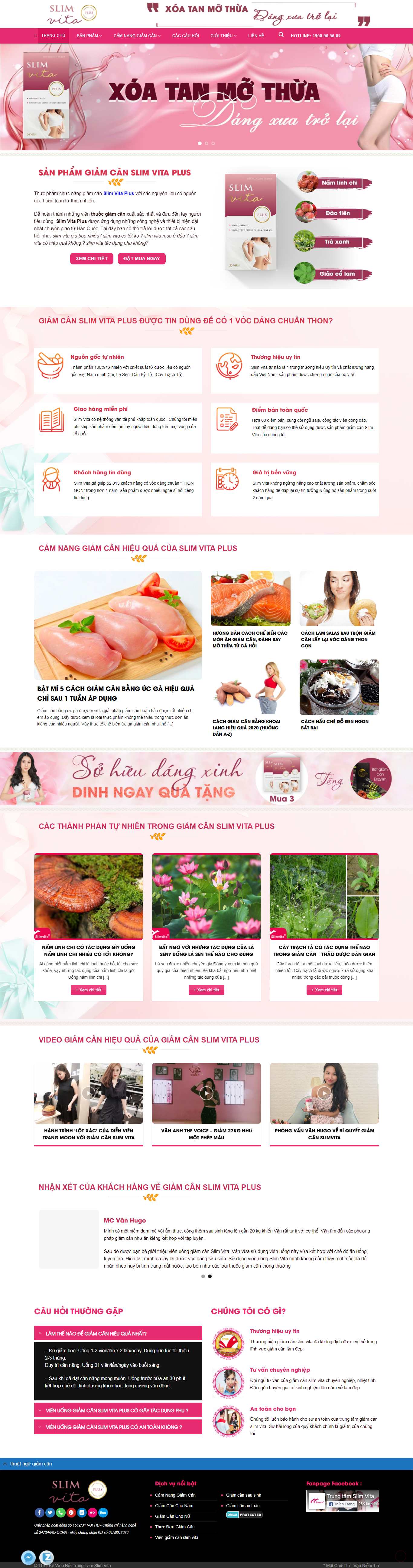 Thiết kế Website web thuốc giảm cân - slimvitacomvn