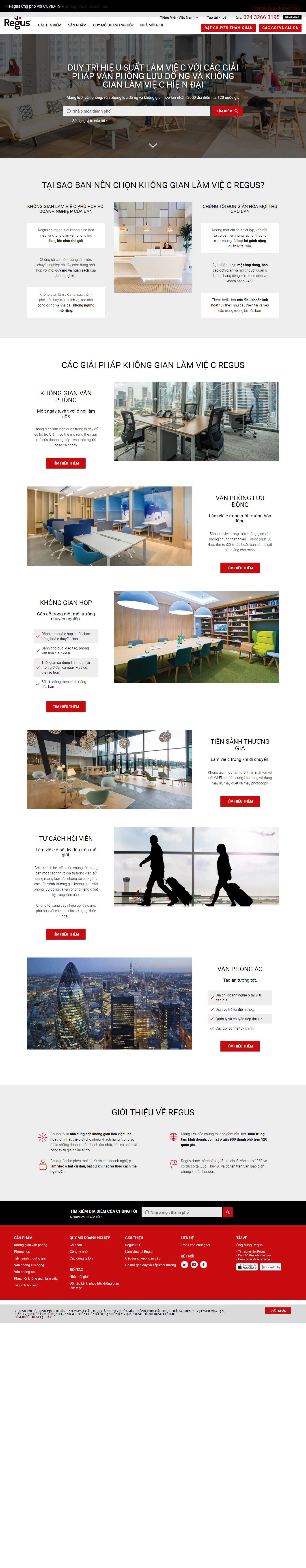 Thiết kế Website web văn phòng ảo - wwwreguscomvn