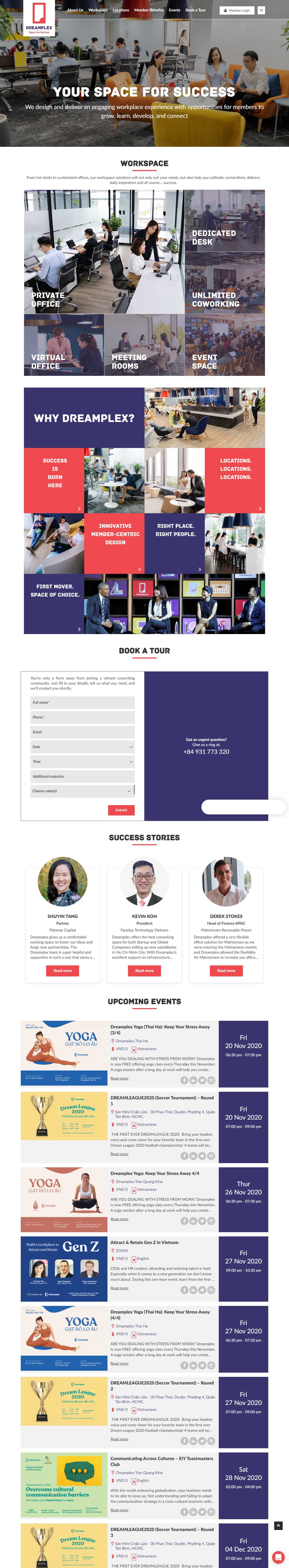 Thiết kế Website web văn phòng ảo - dreamplexco