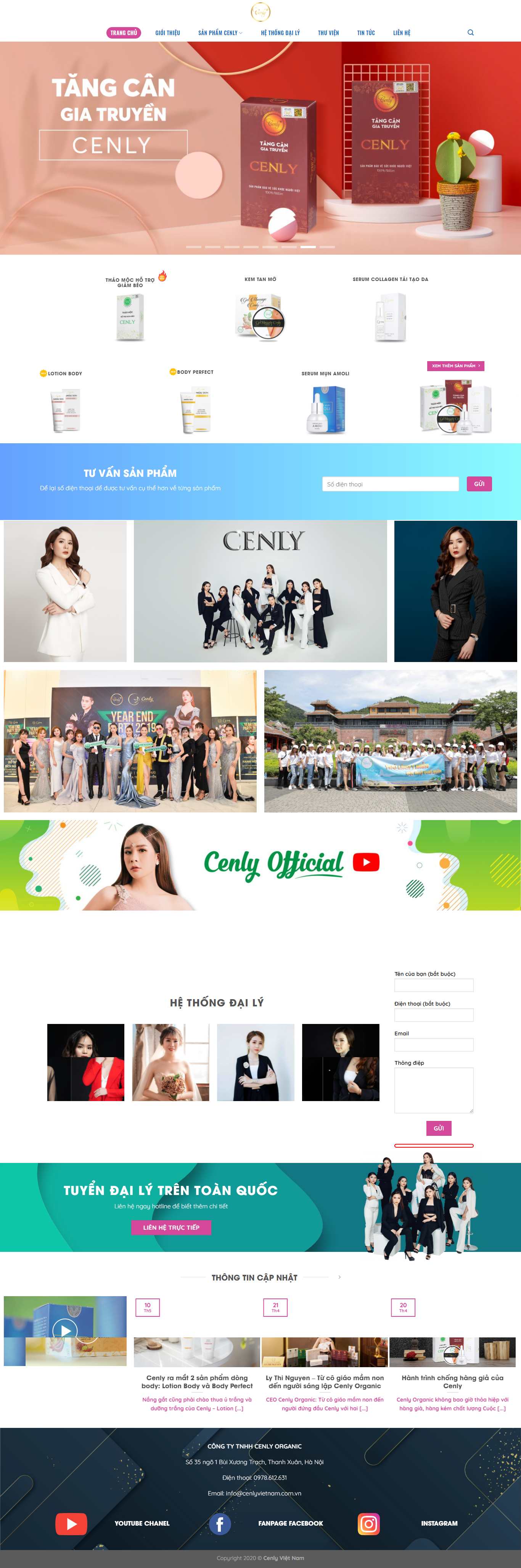 Thiết kế Website web thuốc giảm cân - cenlyvietnamcomvn