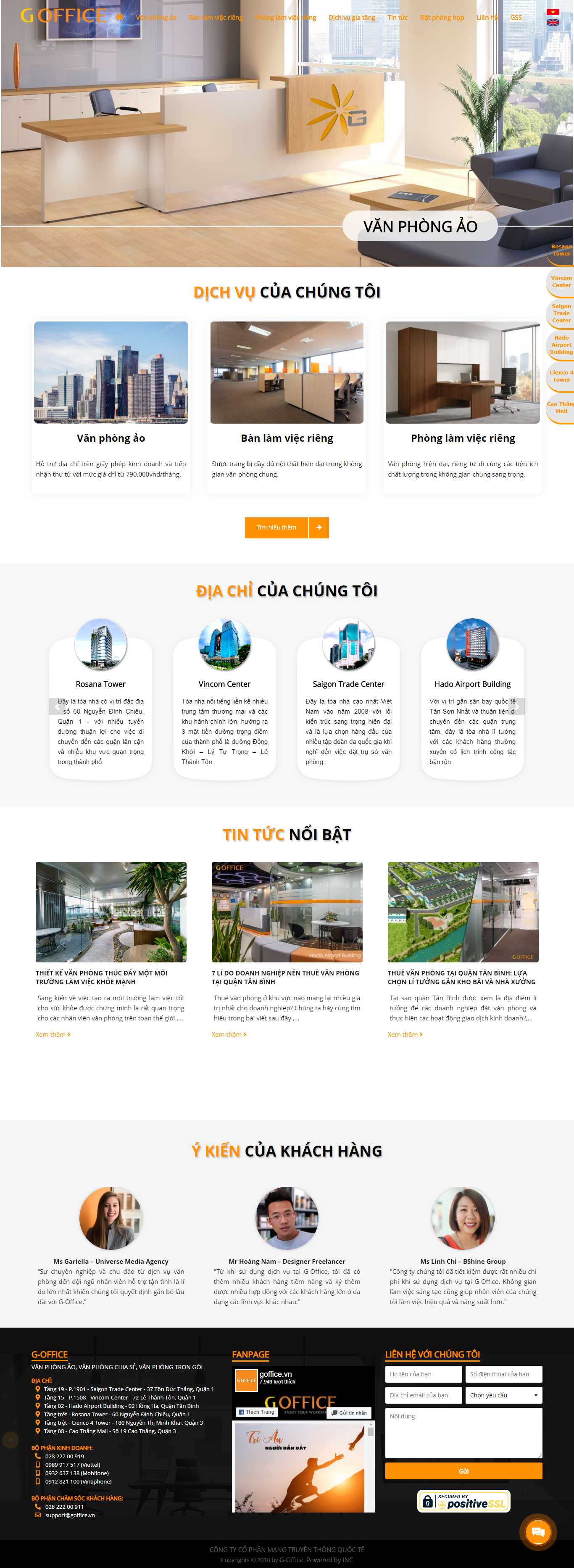 Thiết kế Website web văn phòng ảo - wwwgofficevn