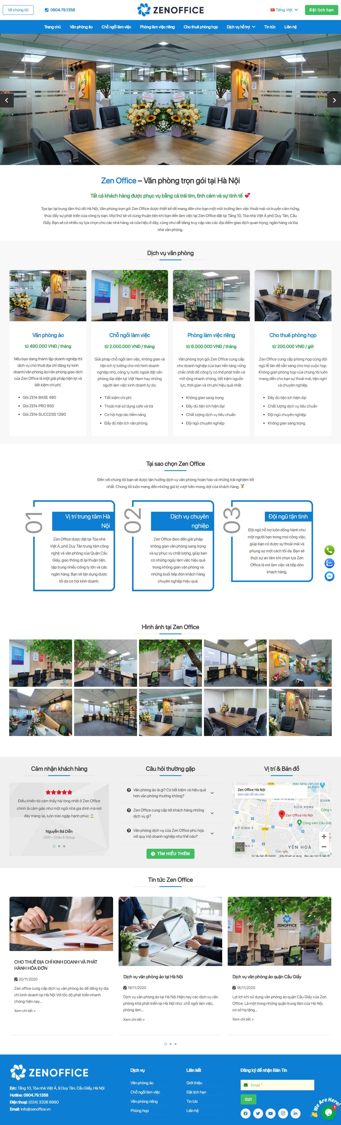 Thiết kế Website web văn phòng ảo - zenofficevn