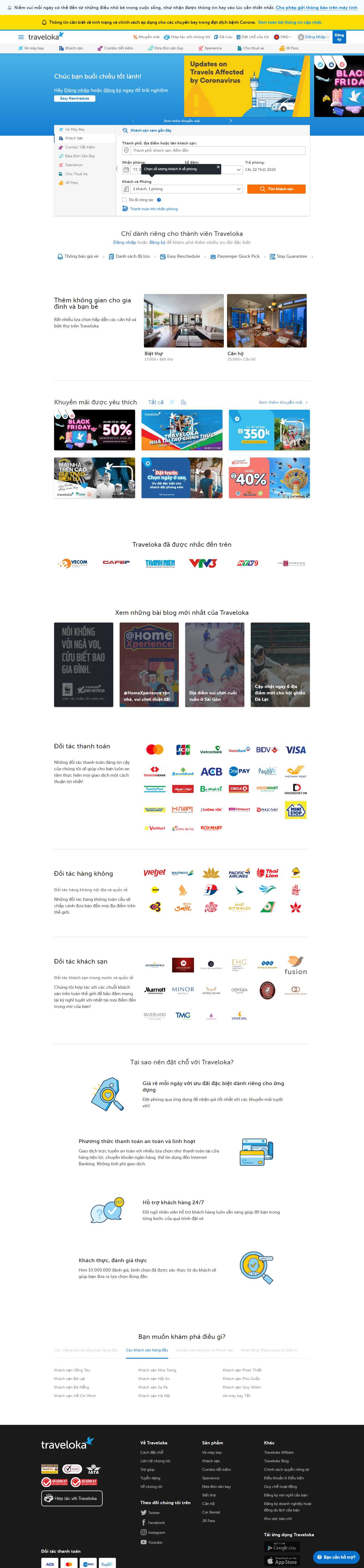 Thiết kế Website web vé máy bay - wwwtravelokacom