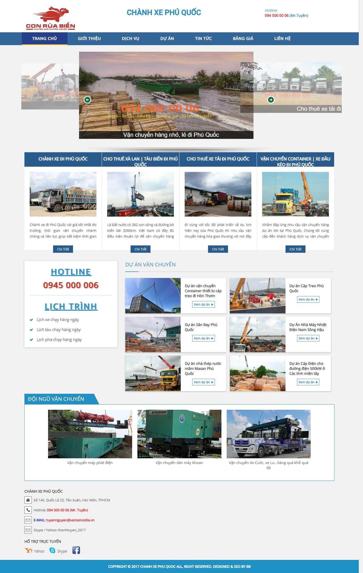 Thiết kế Website web vận tải - vantainoidiavn