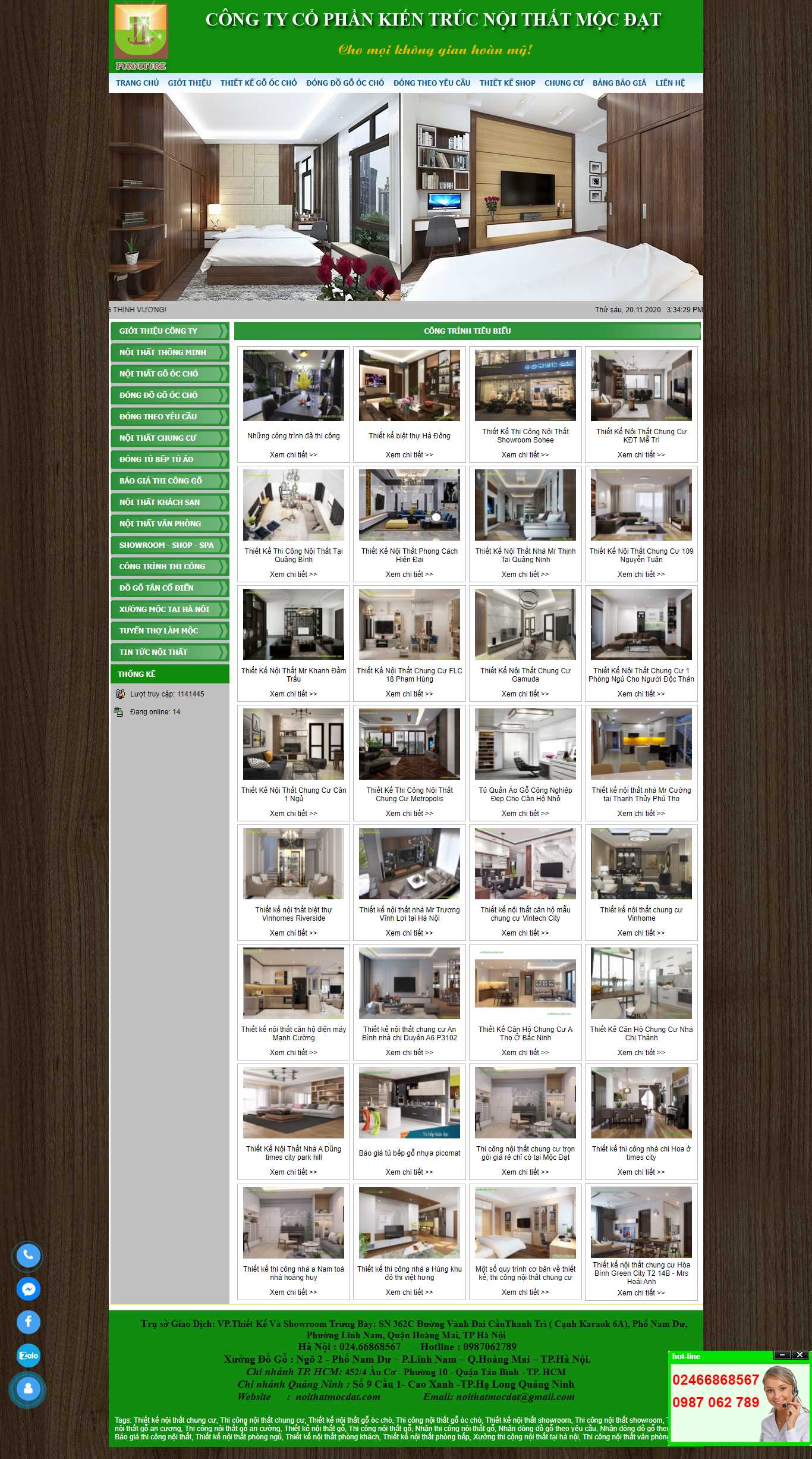 Thiết kế Website web vách ngăn cửa sở - noithatmocdatcom