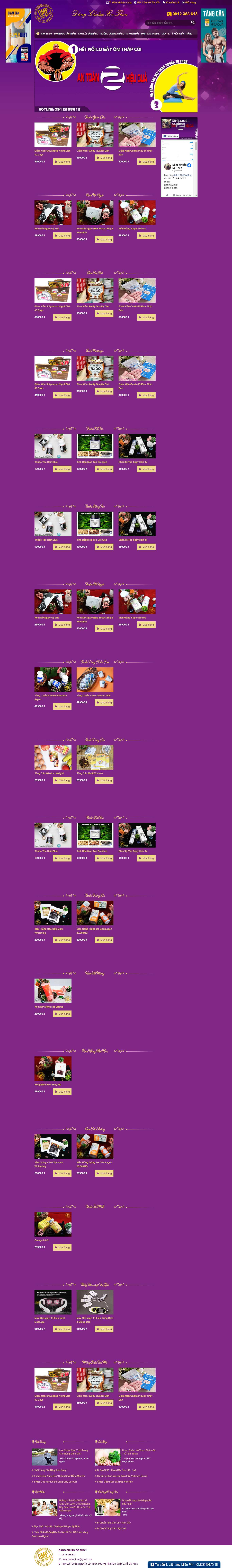 Thiết kế Website web thuốc tăng cân - dangchuaneothoncom