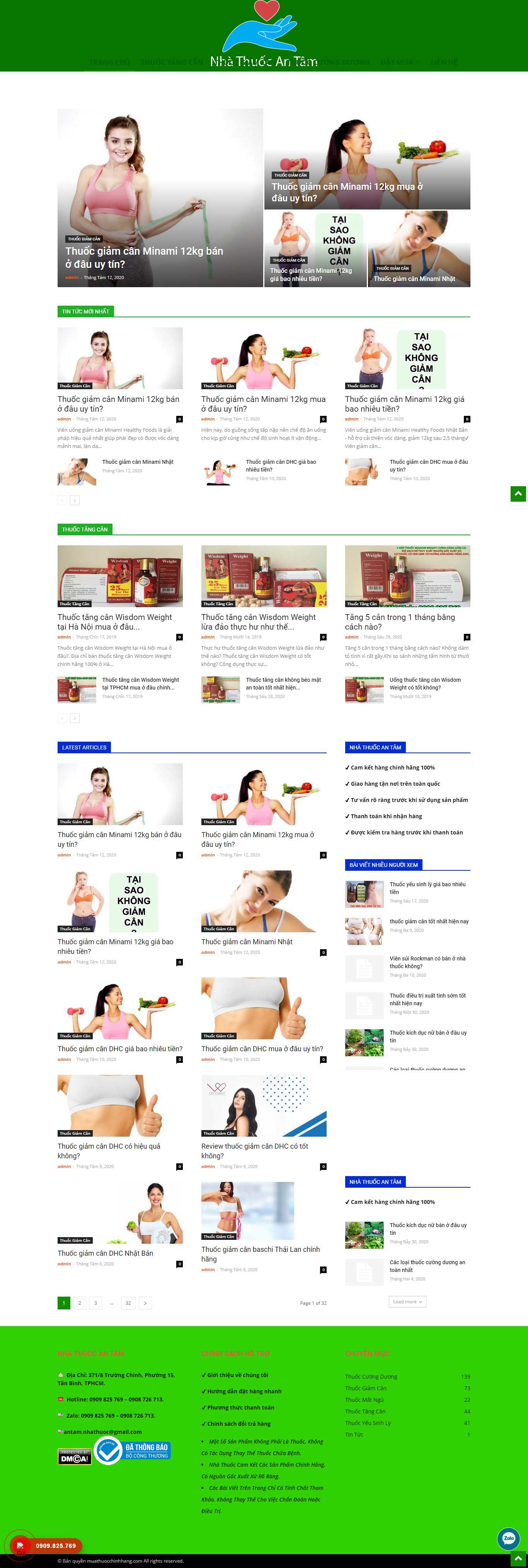 Thiết kế Website web thuốc tăng cân - muathuocchinhhangcom